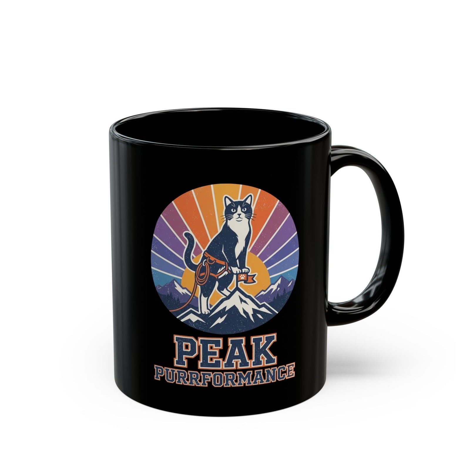 Cat Hiking Mug — "Peak Purformance" Outdoor Adventure Mug