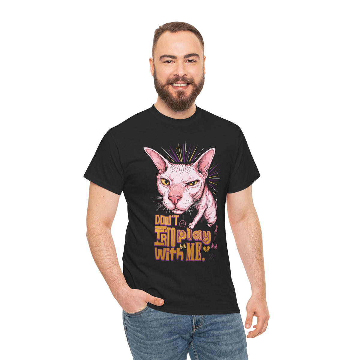 Don't Try To Play With Me T-Shirt — Funny Angry Sphynx Cat Graphic Tee