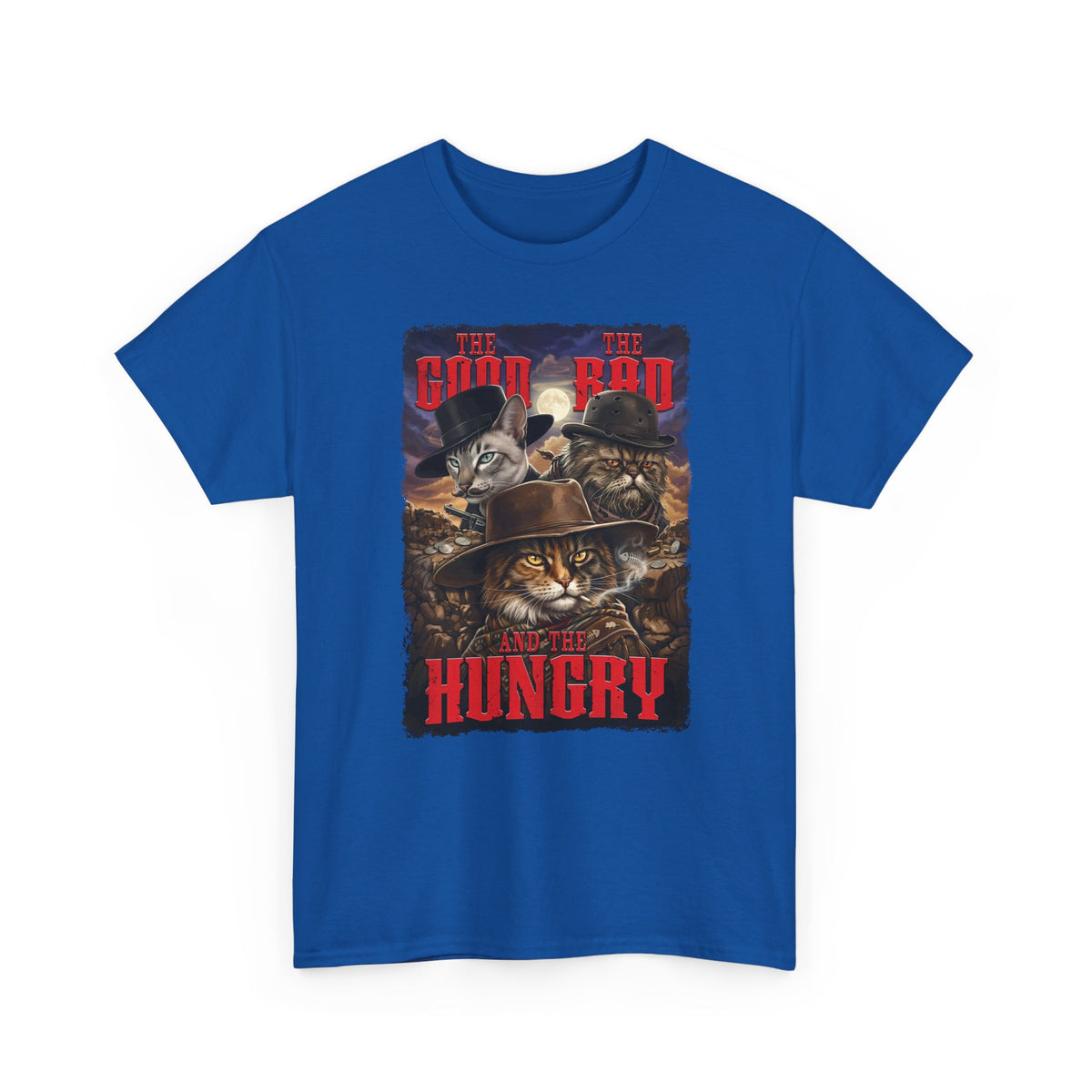 The Good The Bad The Hungry — Cat Parody T-Shirt