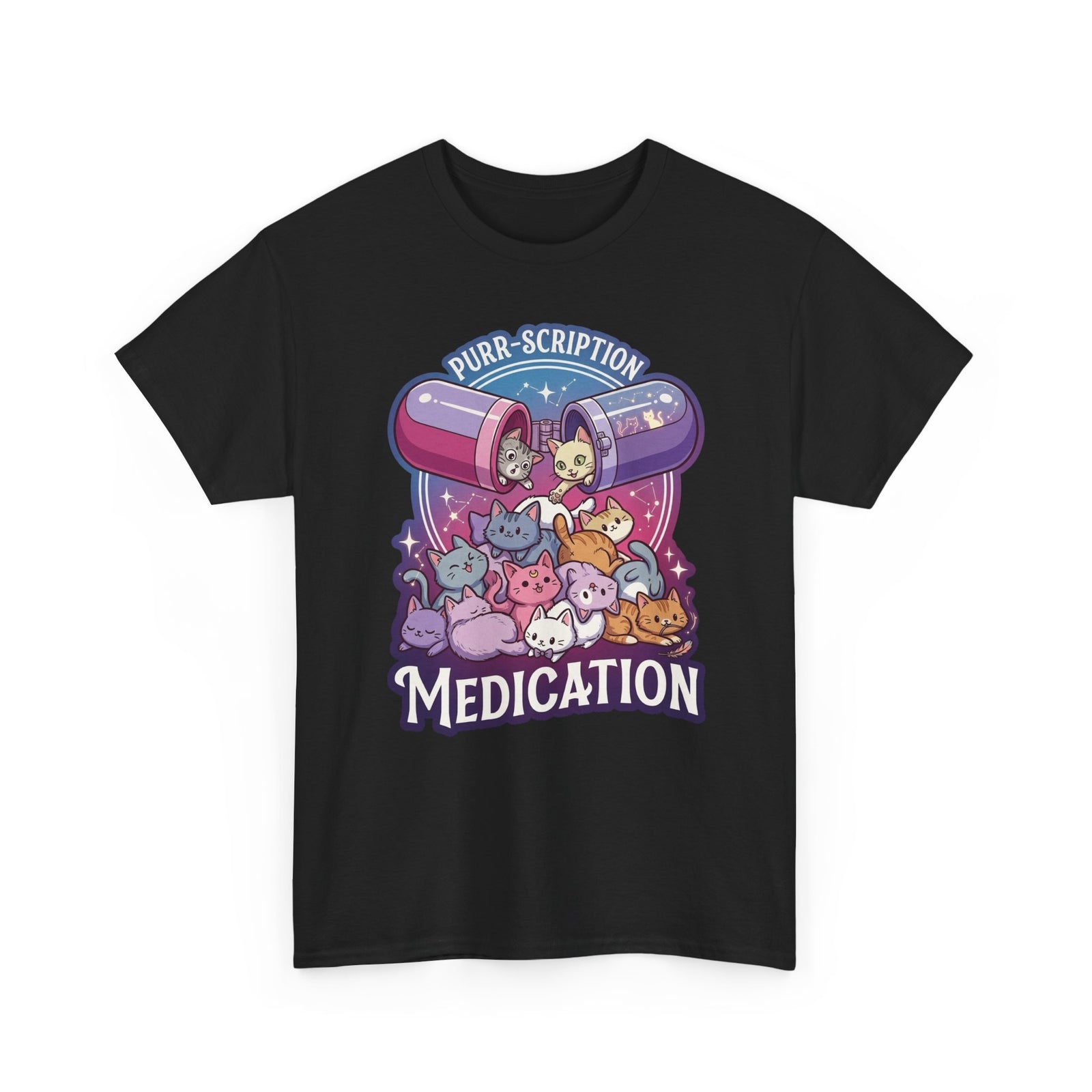 Purr‑Scription Medication Cat T-Shirt