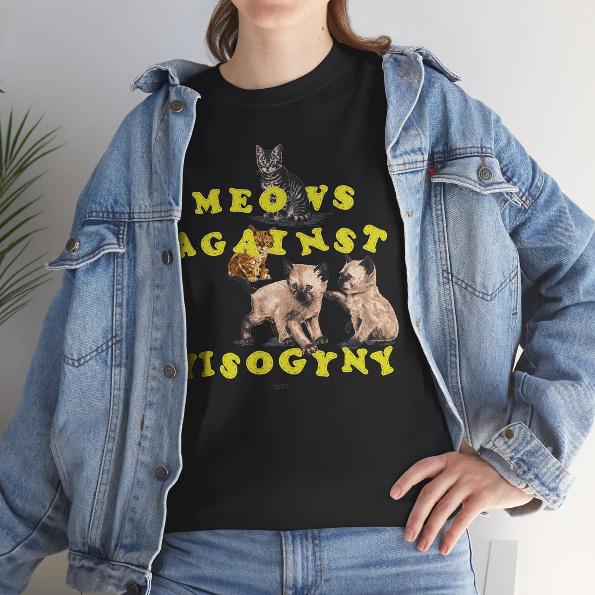 Meows Against Misogyny T-Shirt — Feminist Cat Graphic Tee