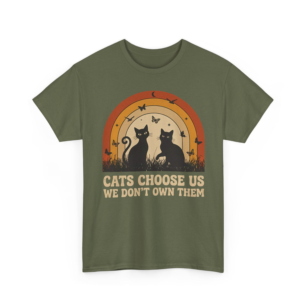 Cats Choose Us Tee — "Cats Choose Us, We Don't Own Them" Cat Lover T‑Shirt