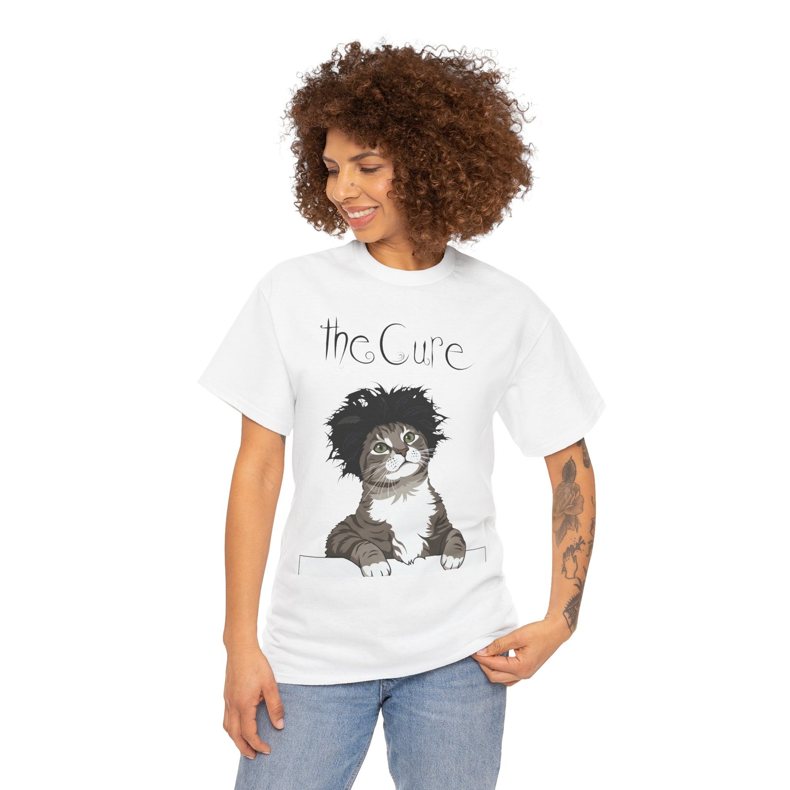 The Cure Kitten Band Tee Cute Cat