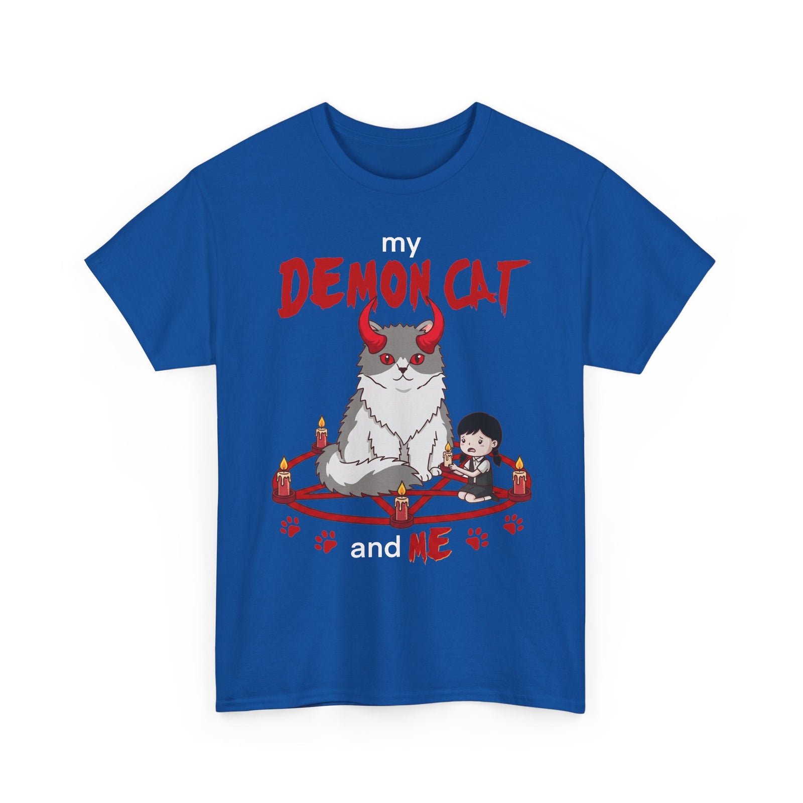 My Demon Cat T-Shirt — Cute Spooky Cat Graphic Tee for Cat Lovers & Halloween