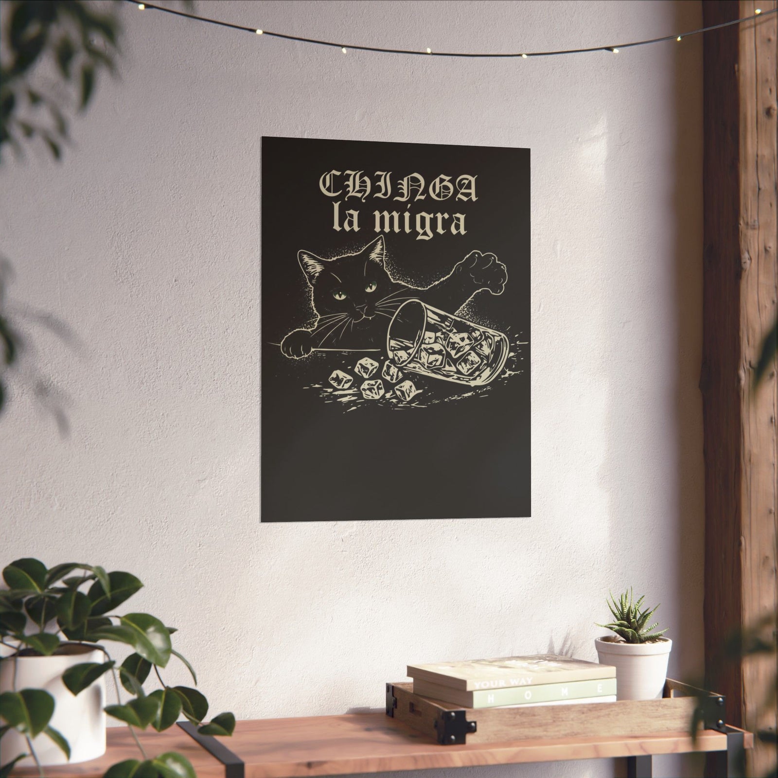 Chinga la migra Cat Poster