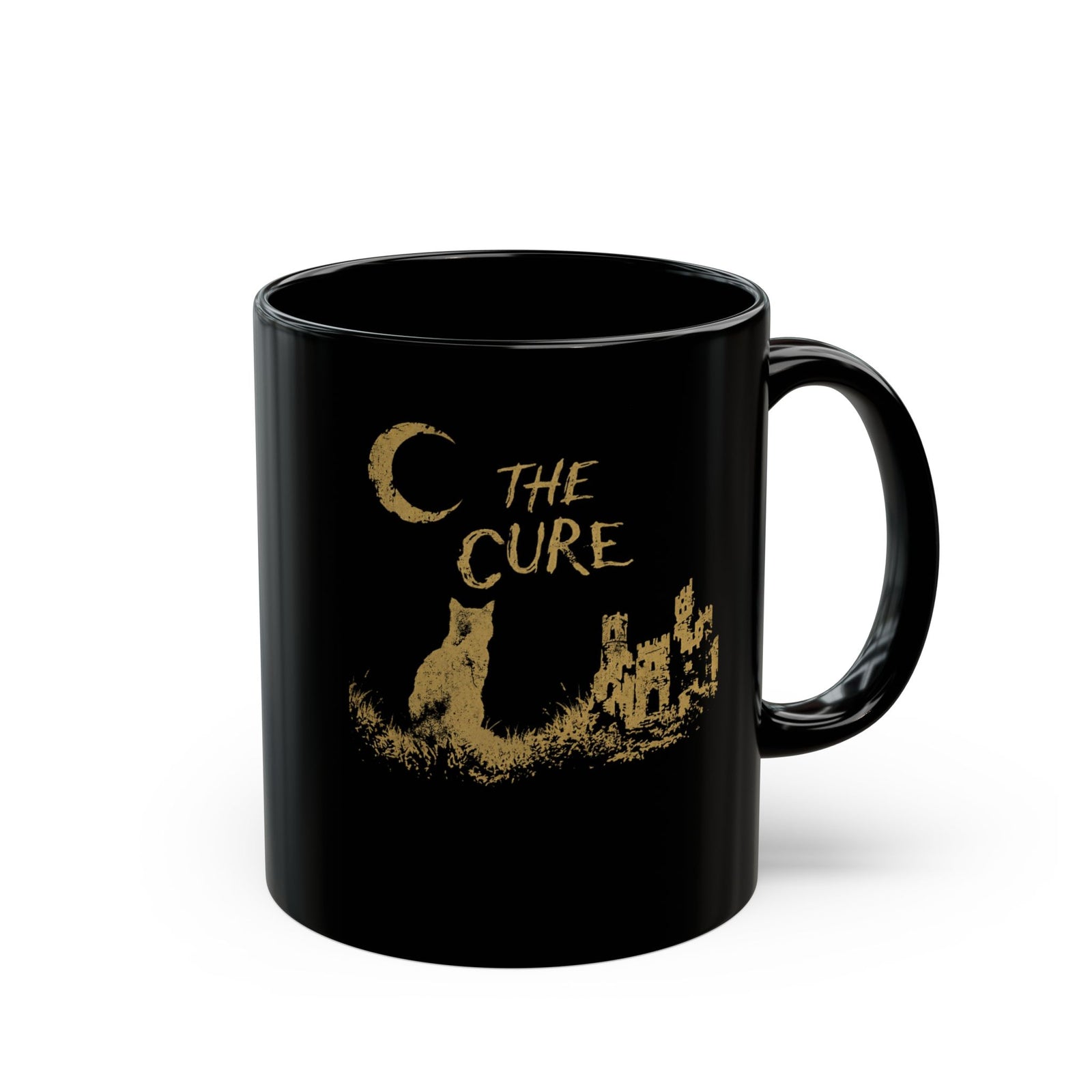 Goth Cat Lover Black Mug — Goth Aesthetic Cat Mug