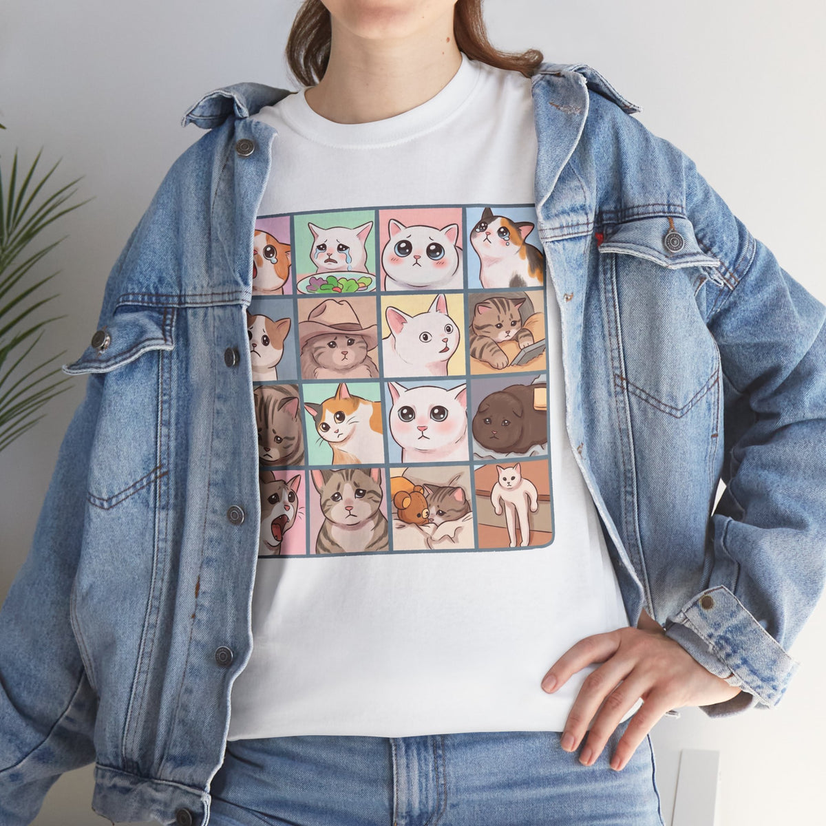 Cat Reactions Tee Funny Cat Memes T-Shirt