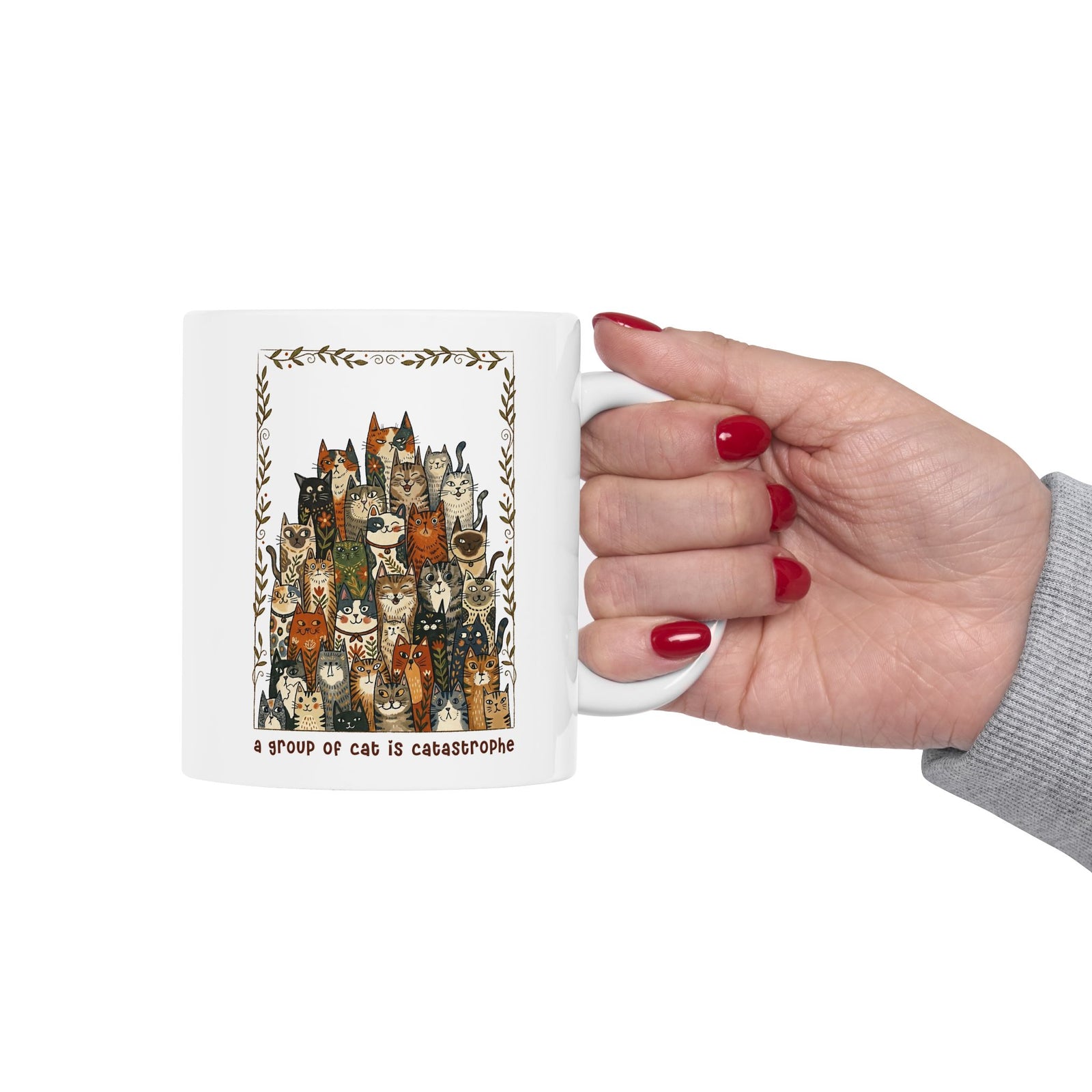 'A Group of Cats Is Catastrophe' Ceramic Mug — Funny Cat Lover Mug