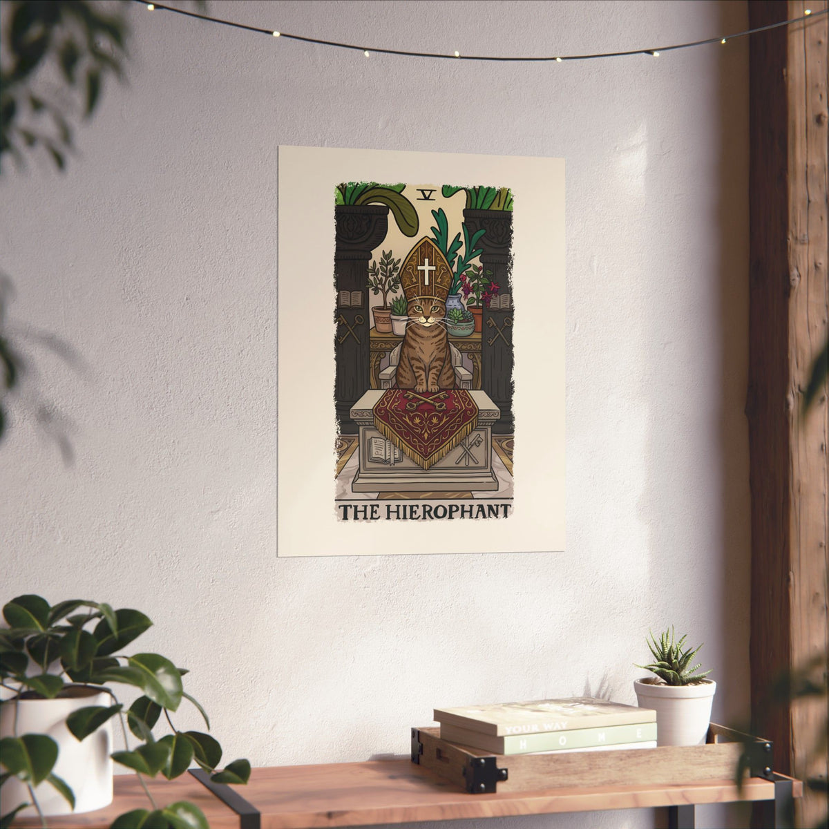 The Hierophant Cat Poster — Mystical Tarot-Inspired Poster