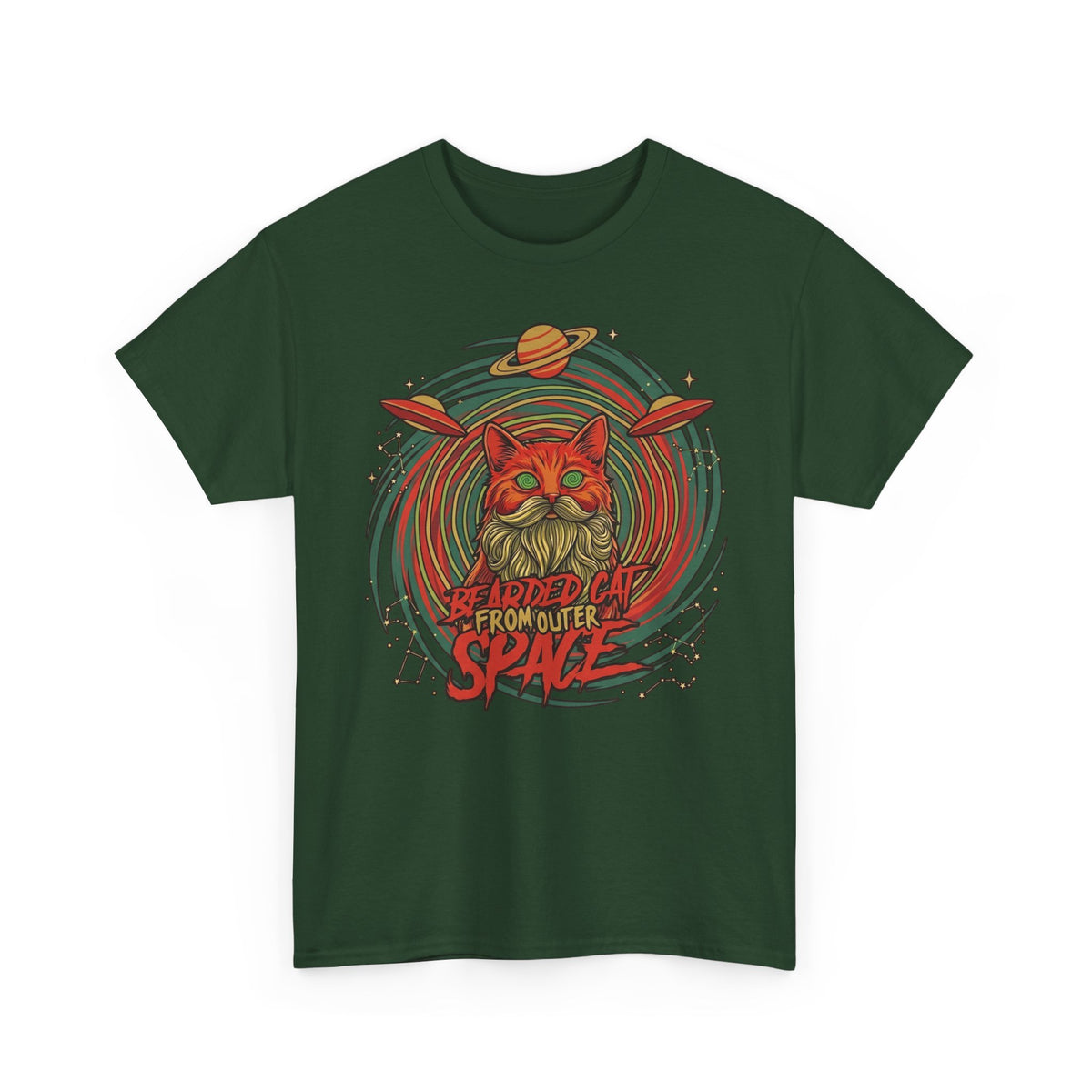 Bearded Cat from Outer Space T-Shirt
