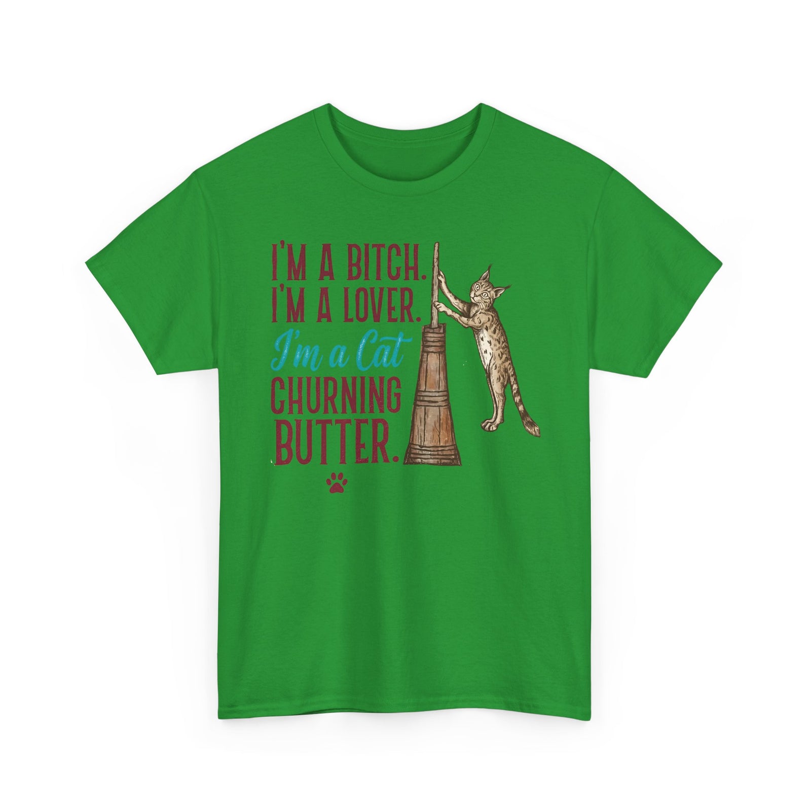 “I'm a Cat Churning Butter” T-Shirt — Funny Whimsical Cat Tee