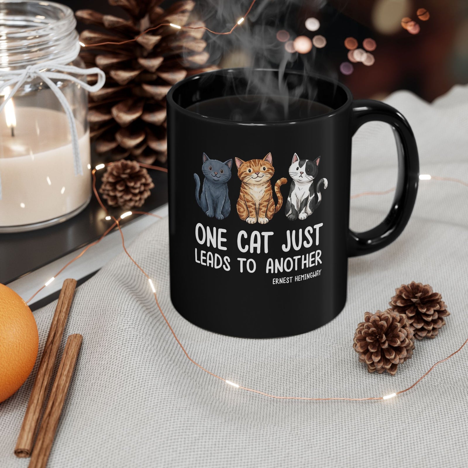 One Cat Just Leads To Another T‑Mug — Funny Cat Lover Mug