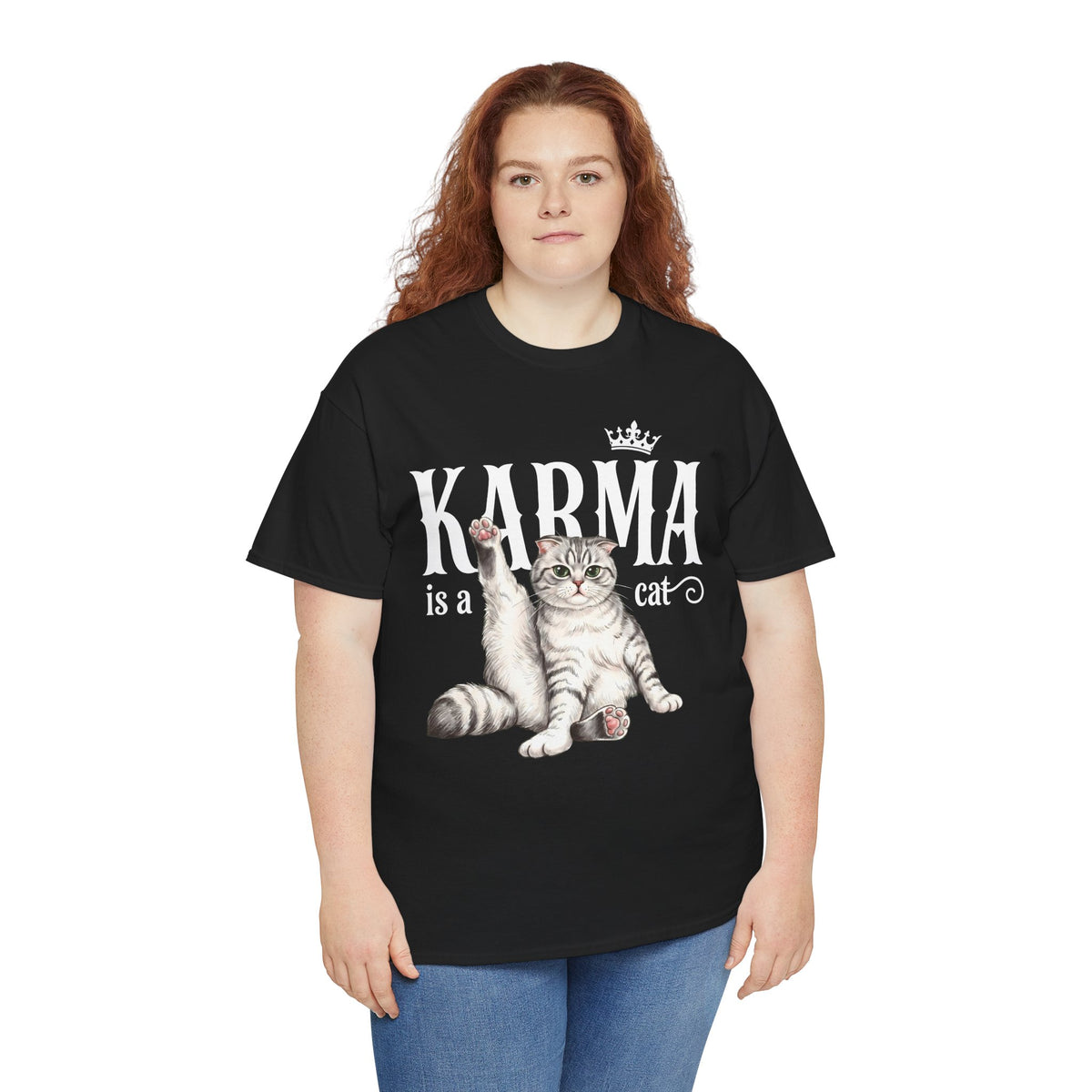 "Karma is a Cat" Funny Sassy Feline T-Shirt