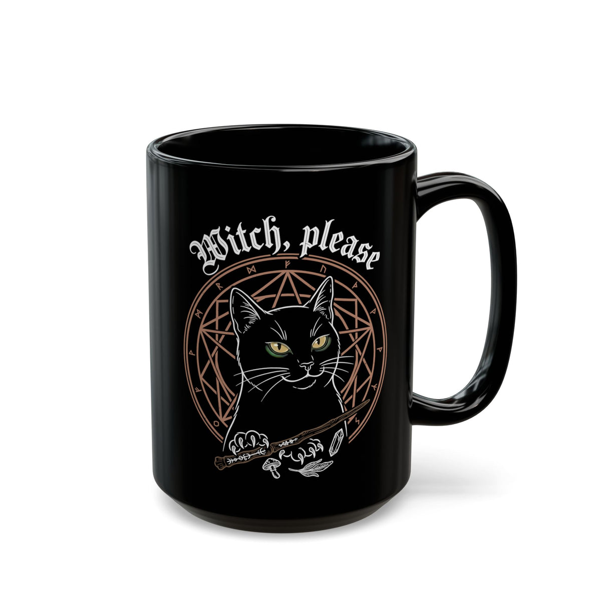 Witch, Please Black Cat Club Black Mug