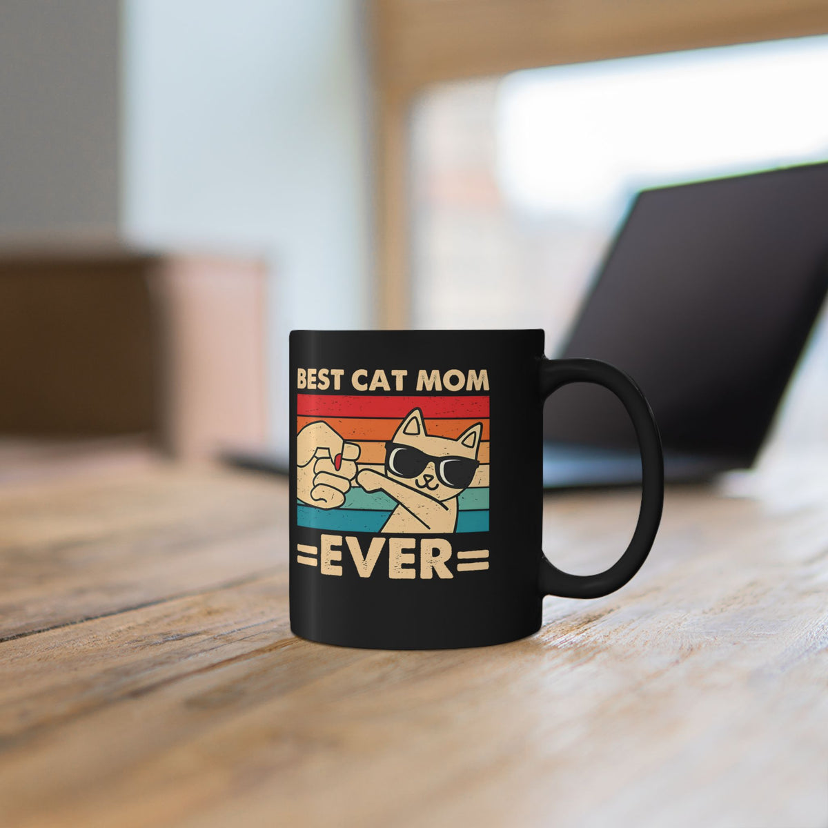 Best Cat Mom Ever Black Mug — Cute Cat Mom Gift