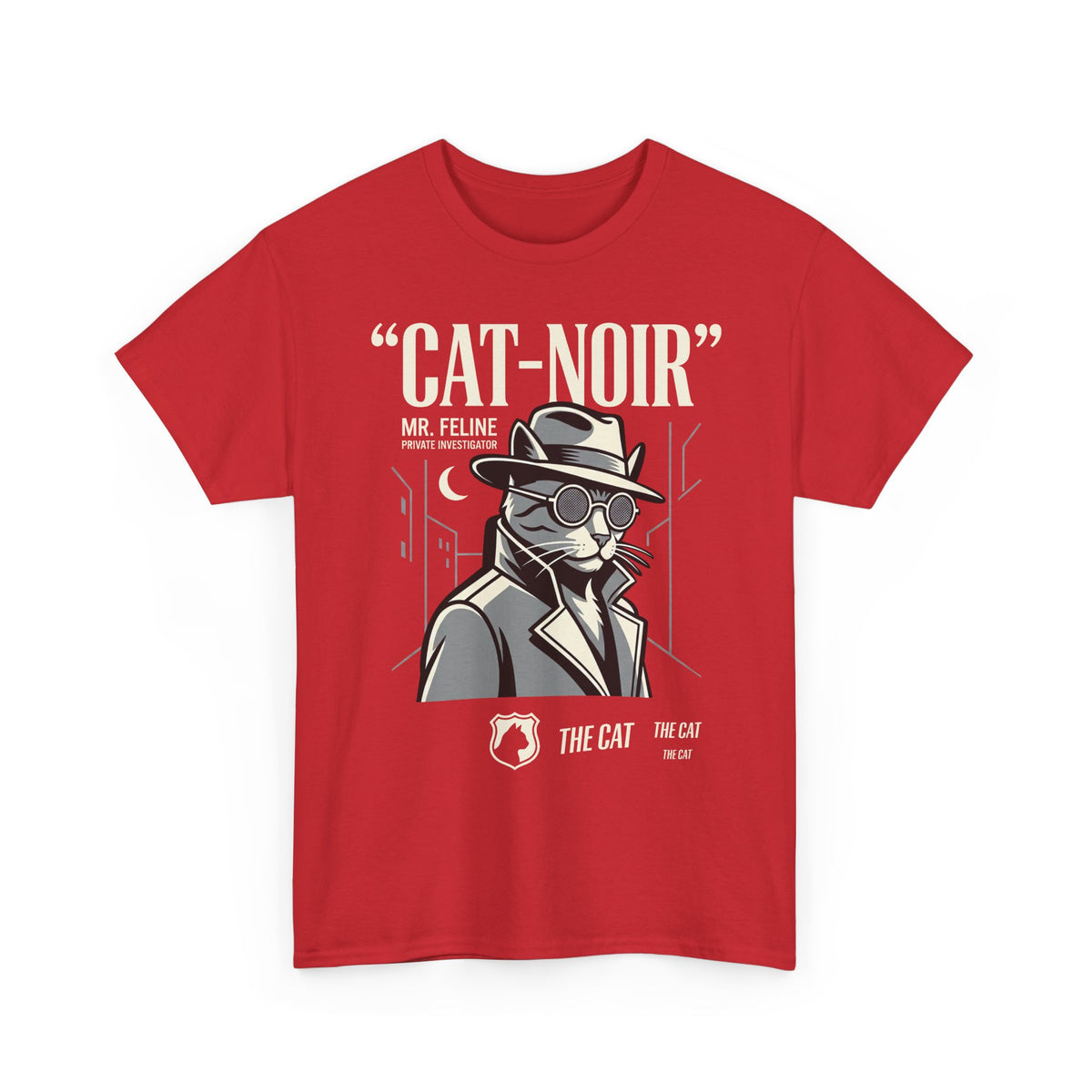 Detective Cat T-Shirt — Vintage Noir Graphic Tee