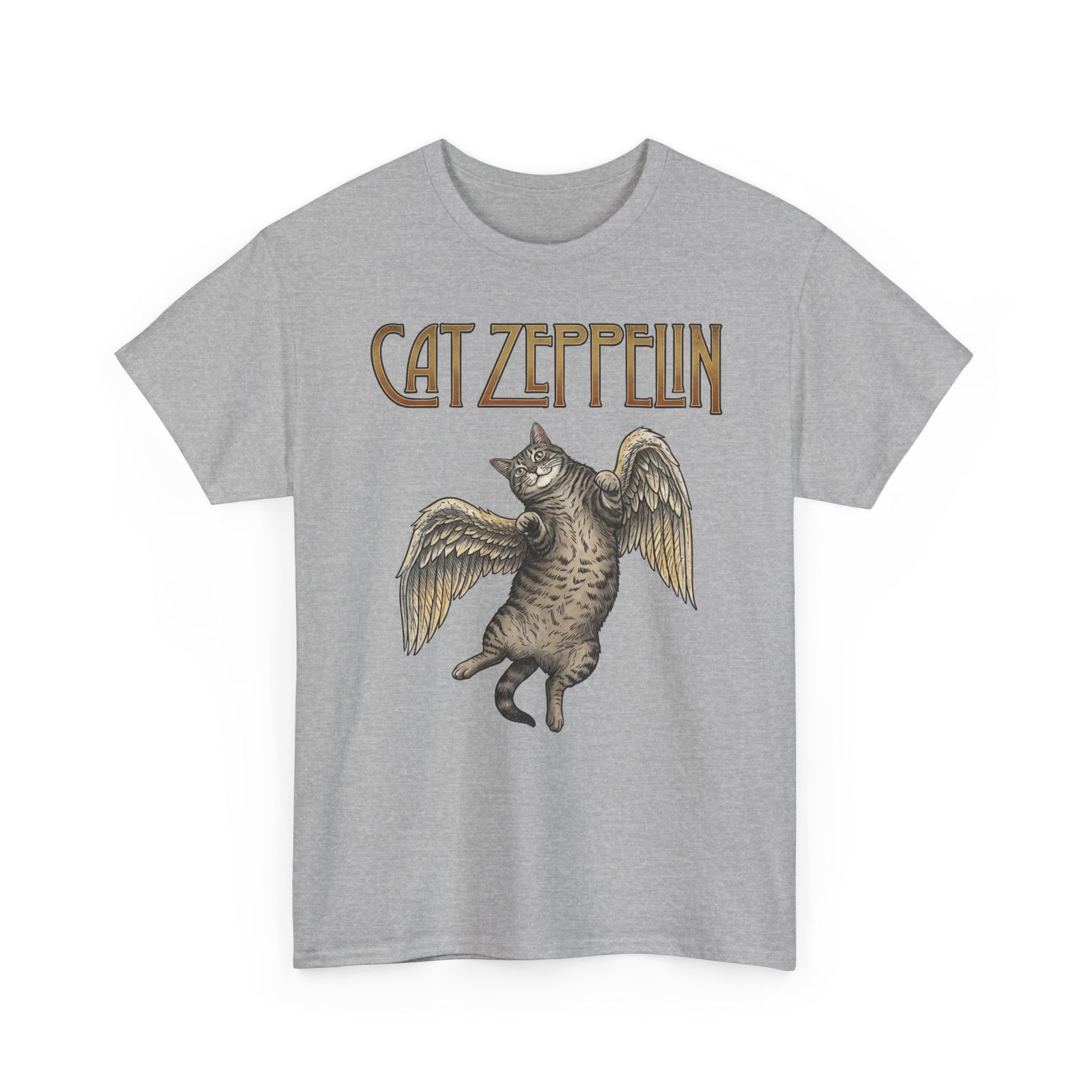 Cat-Zeppelin T-Shirt — Whimsical Cat Airship Design