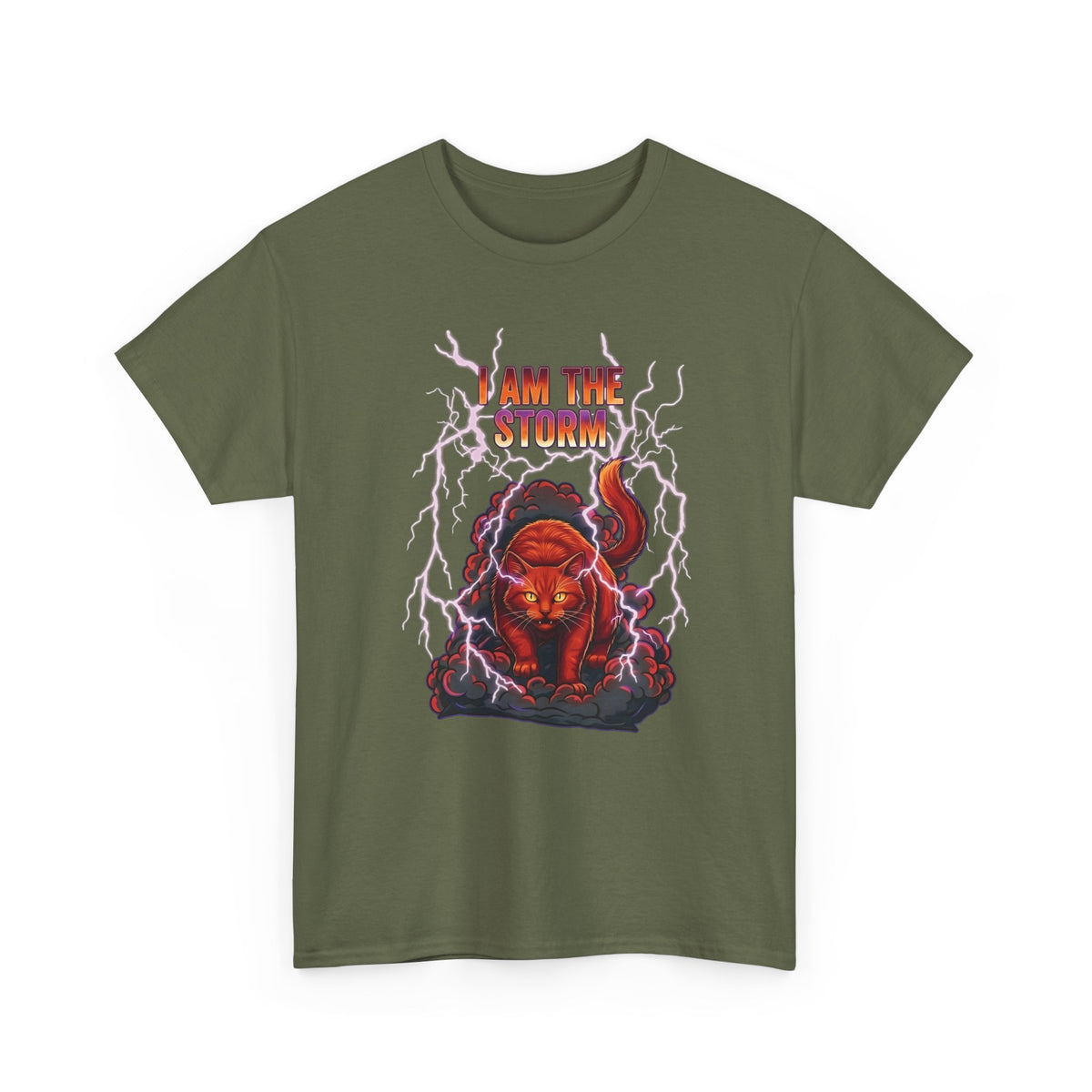 I Am The Storm Cat T-Shirt — Bold Cat Graphic Tee