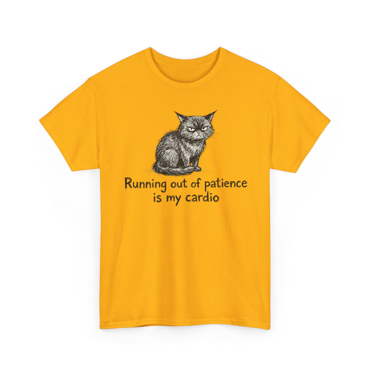 Running Out Of Patience Is My Cardio Cat T-Shirt