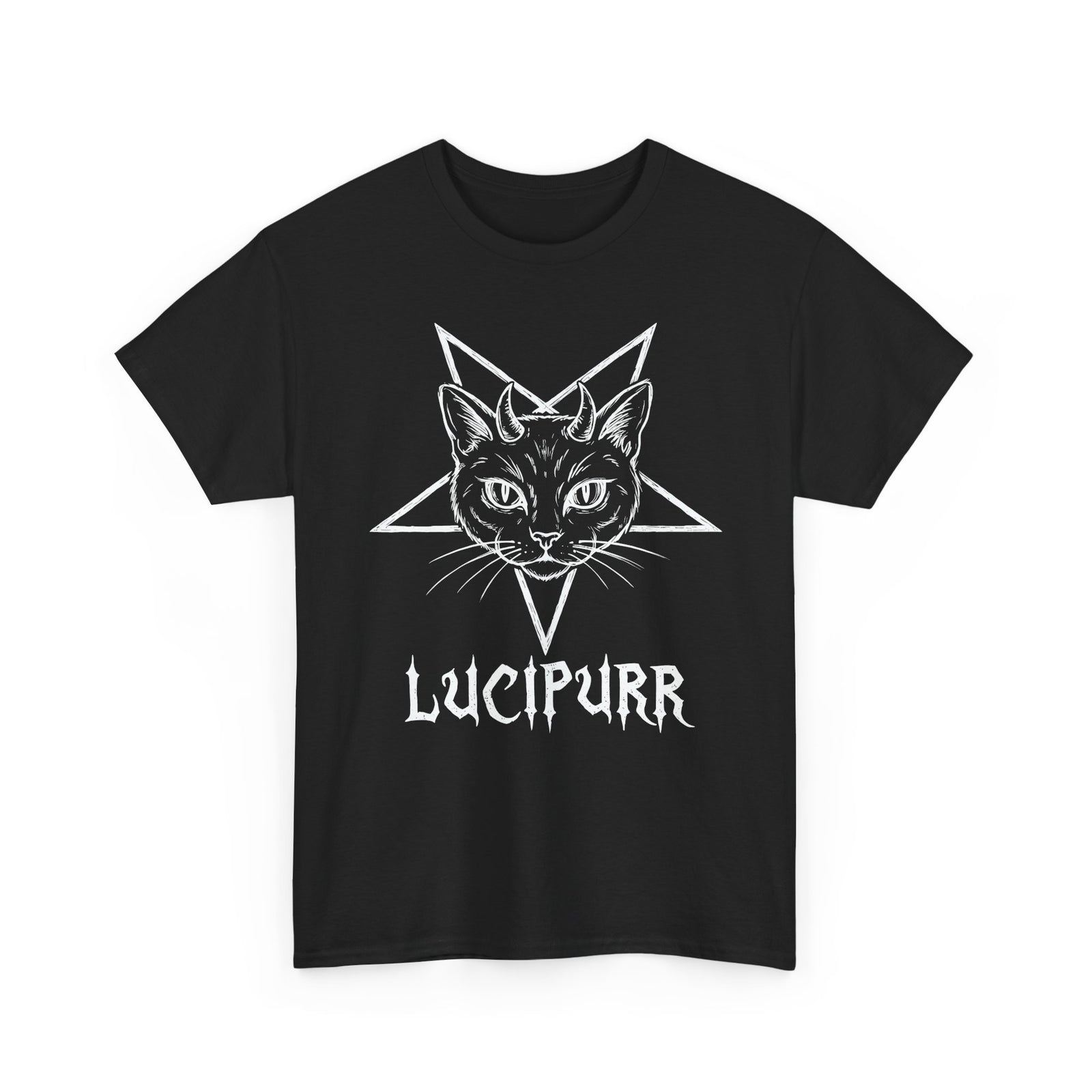Lucipurr Lucifer Cat T-Shirt — Gothic Cat Tee