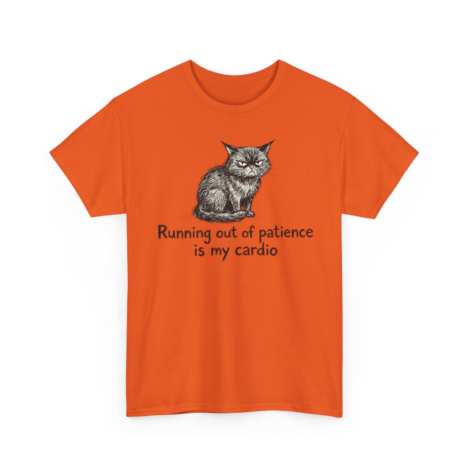 Running Out Of Patience Is My Cardio Cat T-Shirt