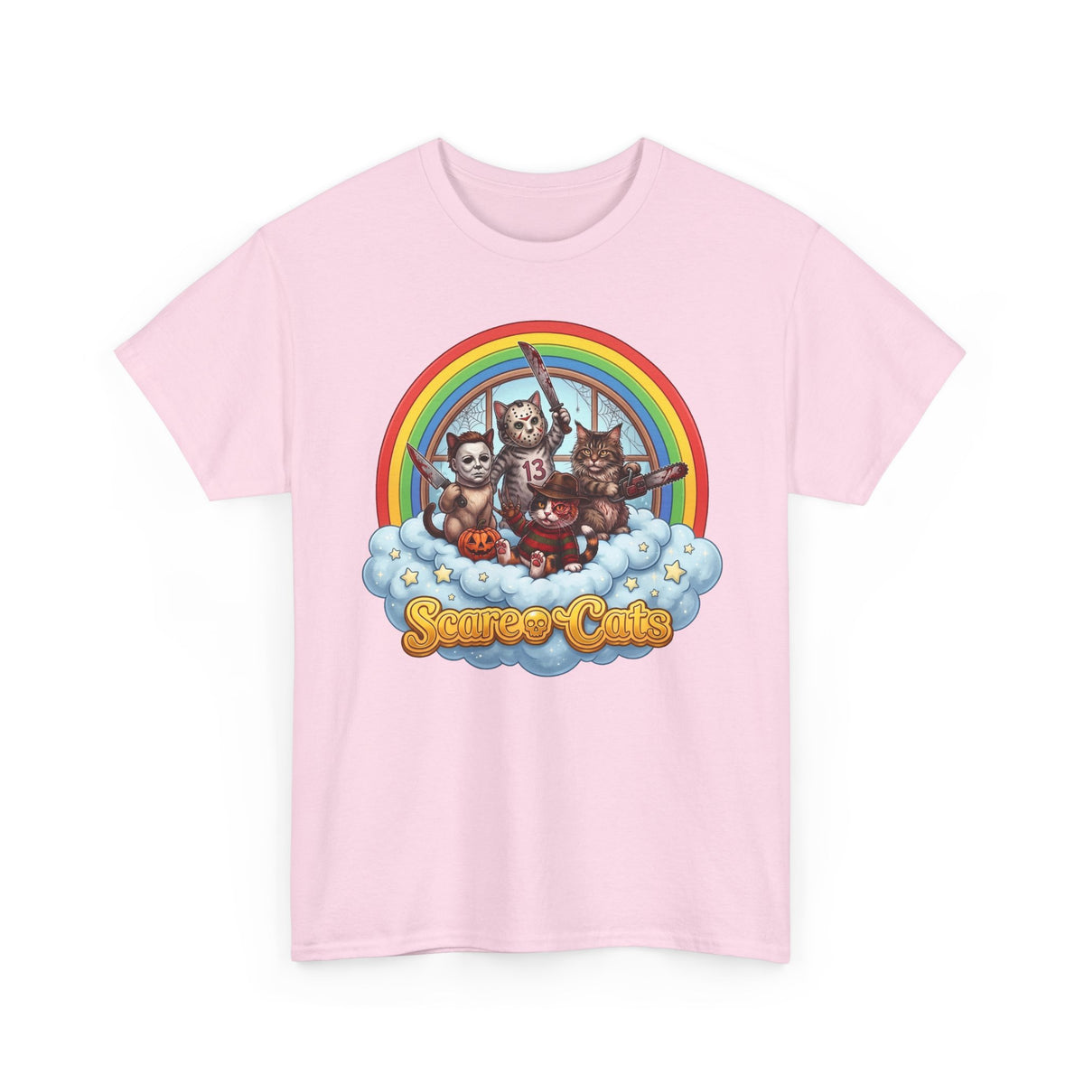 Scare Cats T-Shirt — Horror Movie Slashers Care Bears Parody Tee