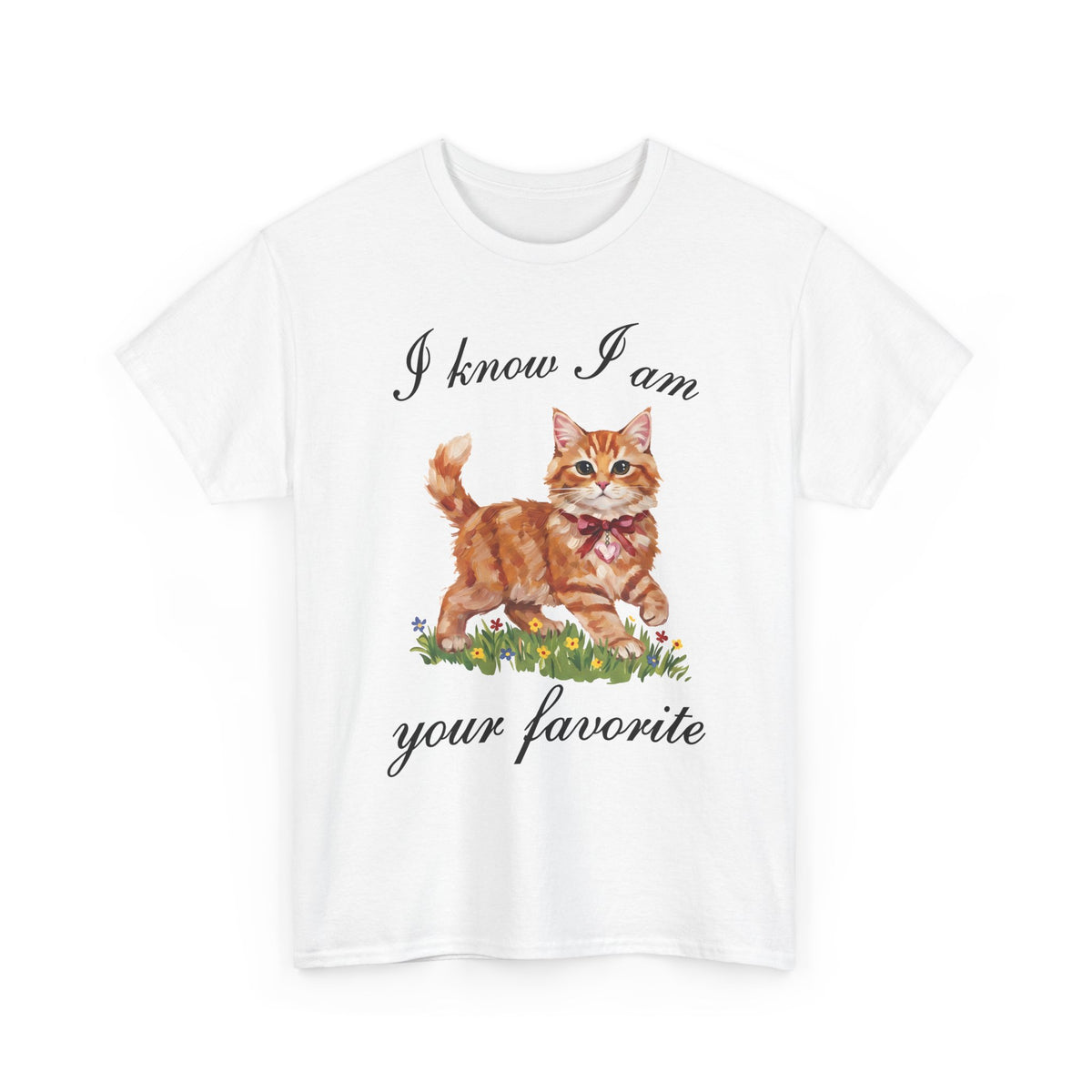 I Know I Am Your Favorite T-Shirt — Funny Sassy Orange Cat Tee