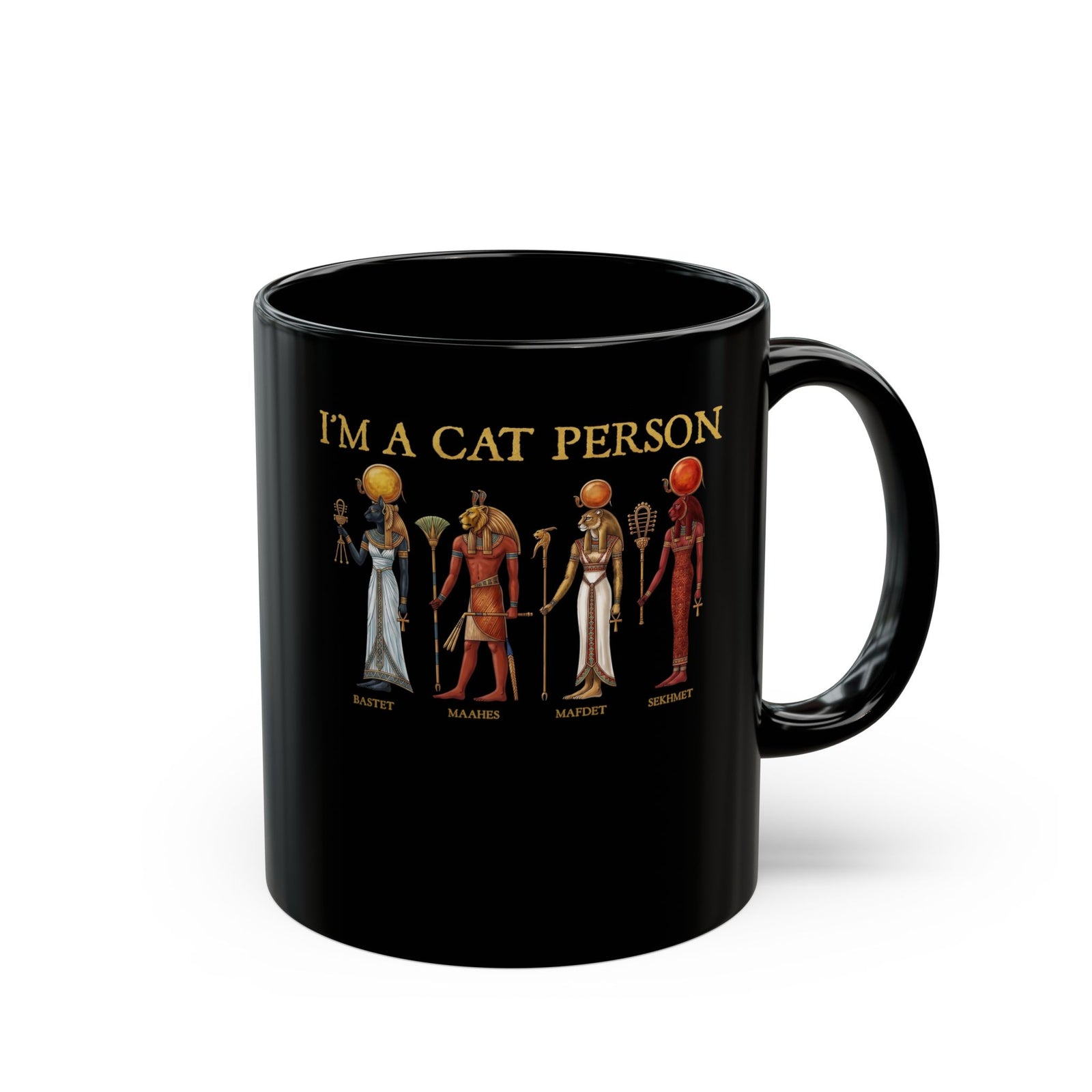 I'm a Cat Person Black Mug