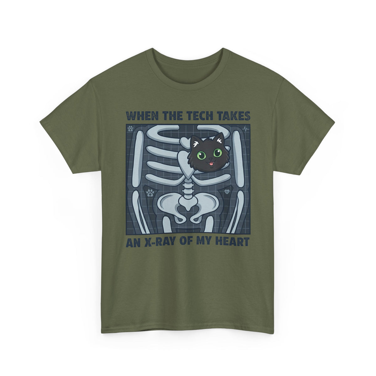MY HEART IS 100% CAT T-Shirt — Cat Lover Tee