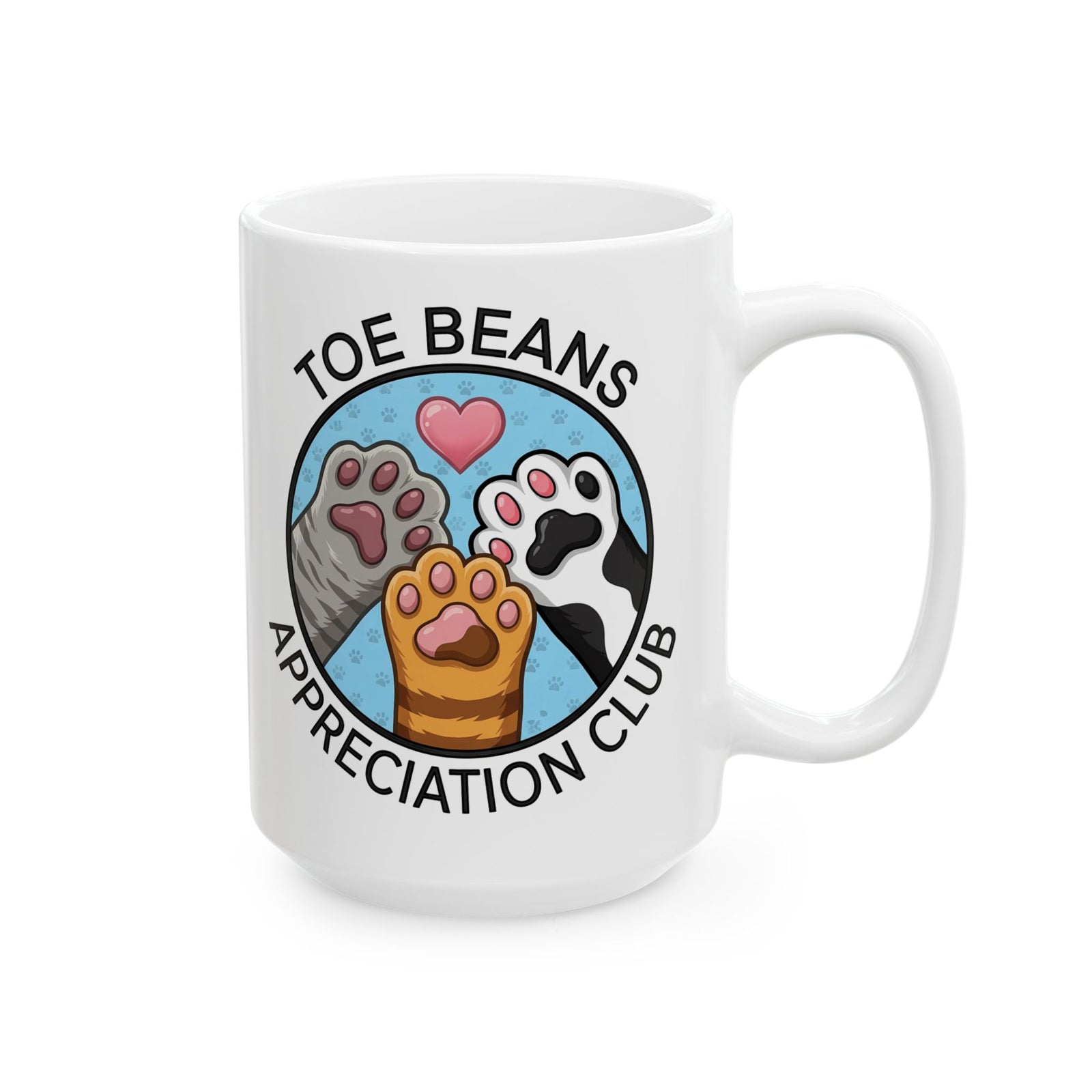 Toe Beans Appreciation Club Cat Lovers Ceramic Mug