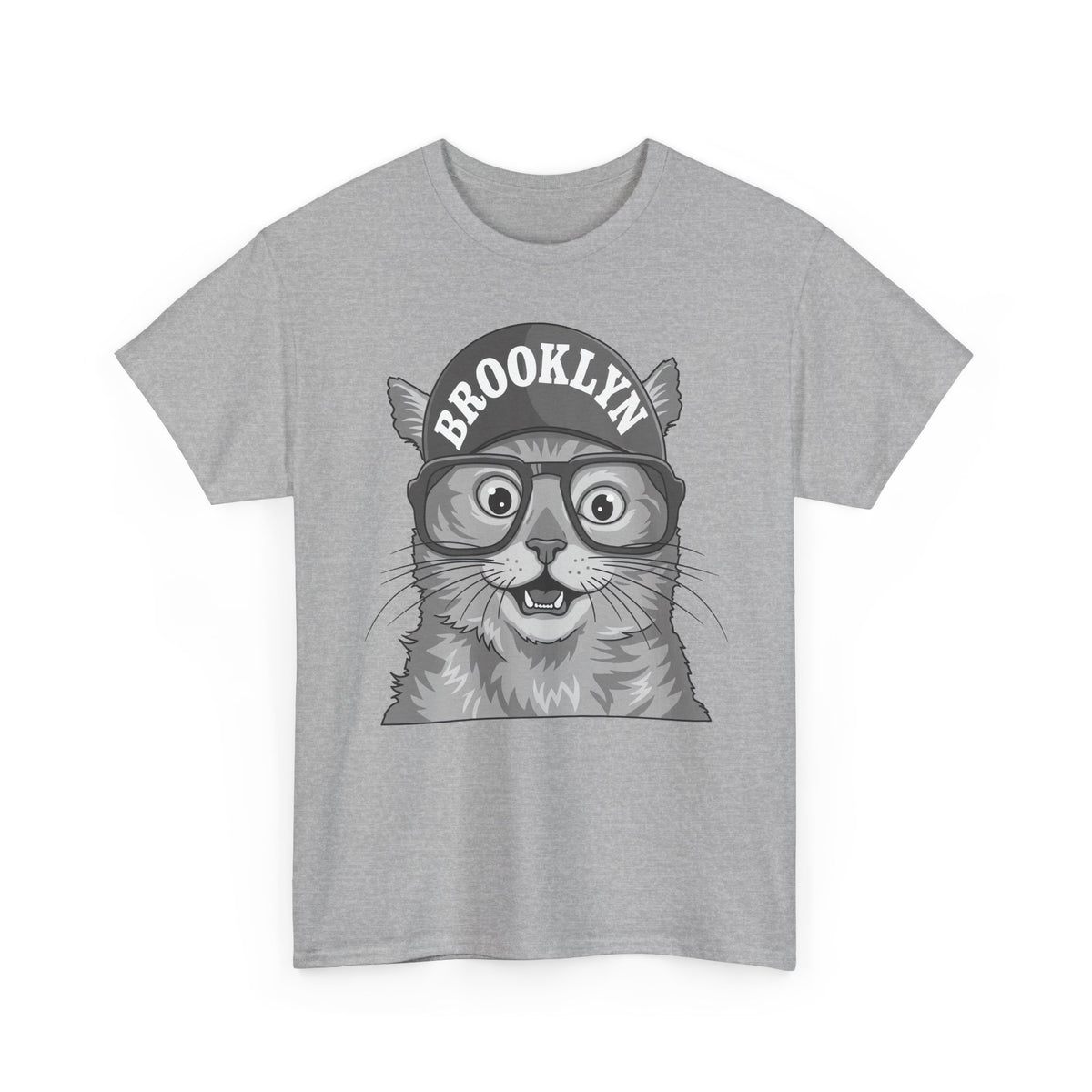 Brooklyn Cat Graphic Tee — Vintage Hipster Cat T-Shirt