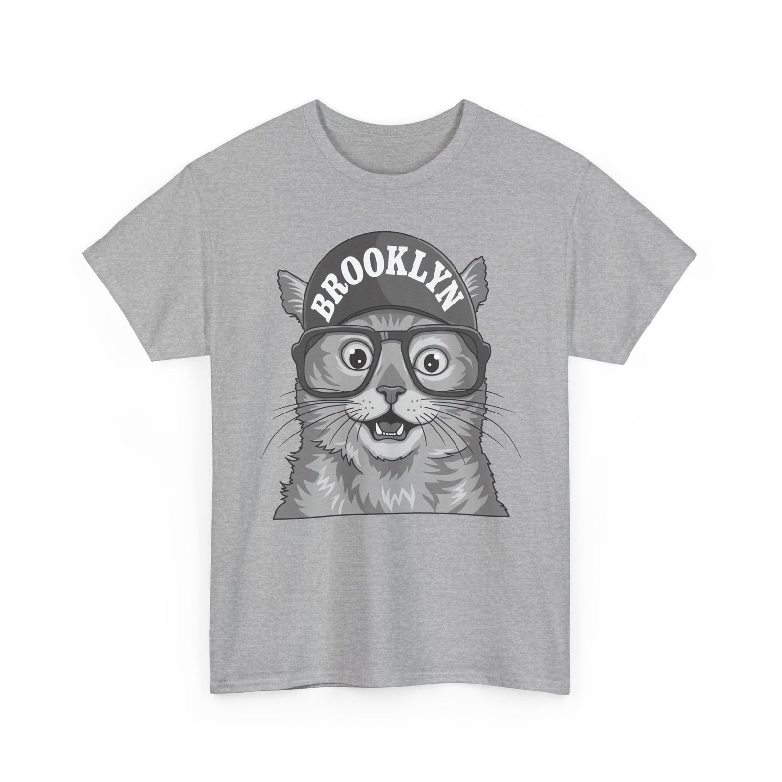 Brooklyn Cat Graphic Tee — Vintage Hipster Cat T-Shirt