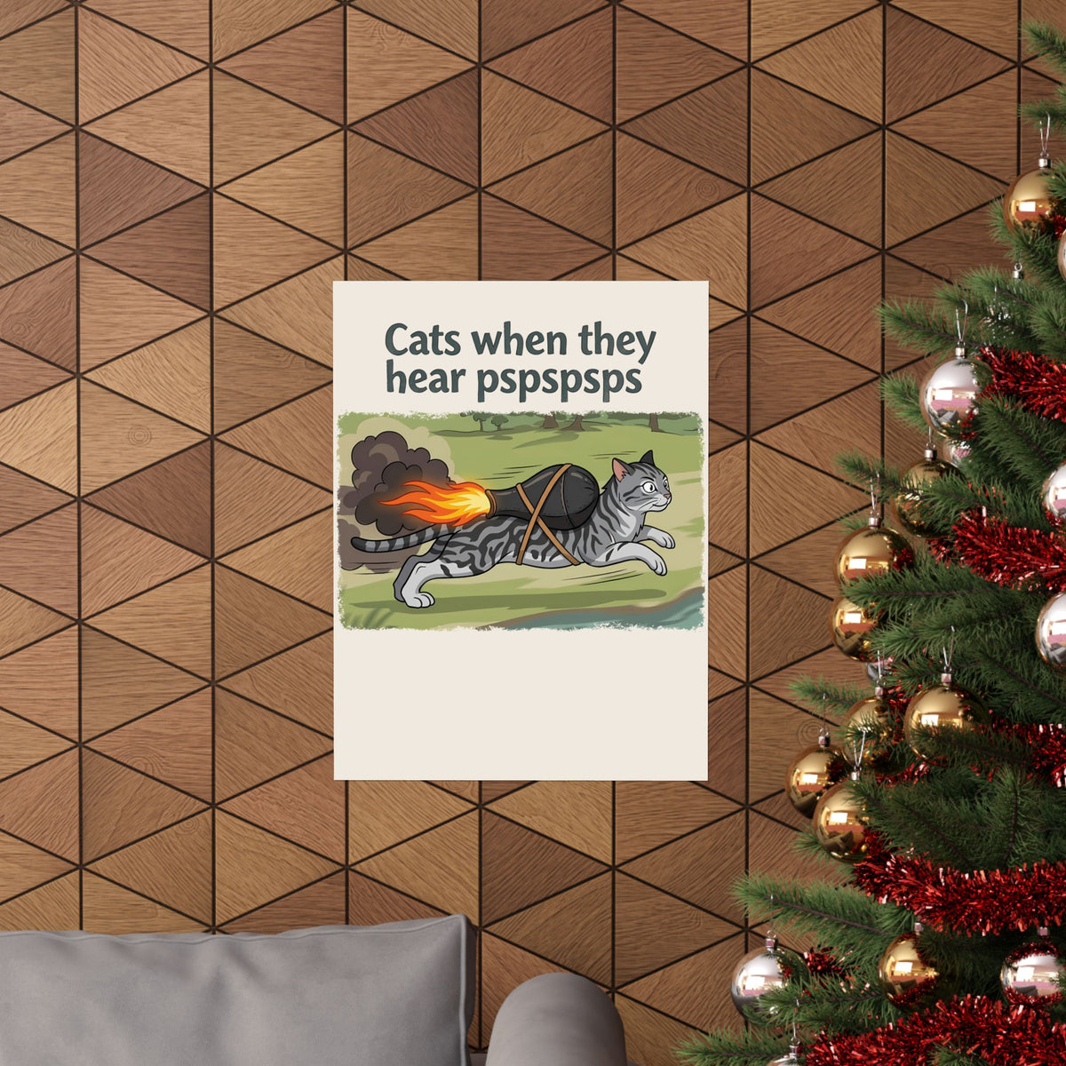 Cats When They Heard 'pspspsps' Poster