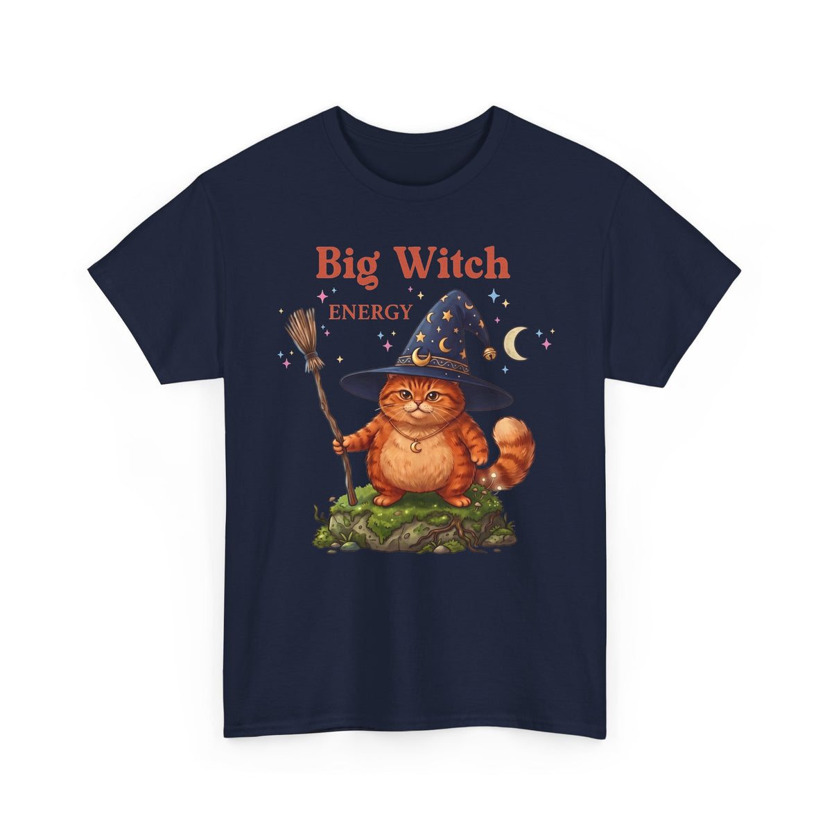 Big Witch Energy Orange Tabby Cat — Whimsical Witchy Artwork