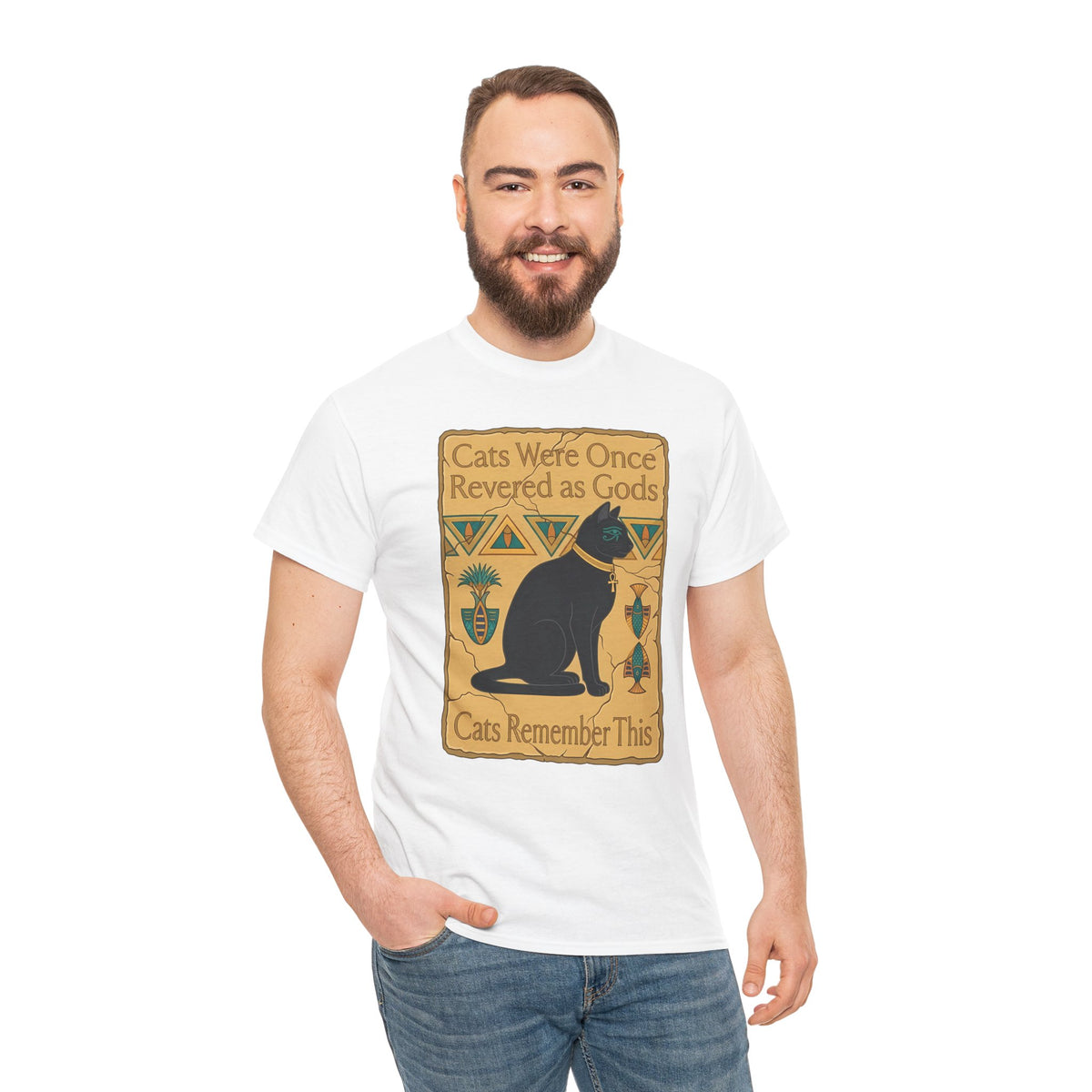 Cats Were Once Revered As Gods Tee — Funny Cat Quote T-Shirt for Cat Lovers