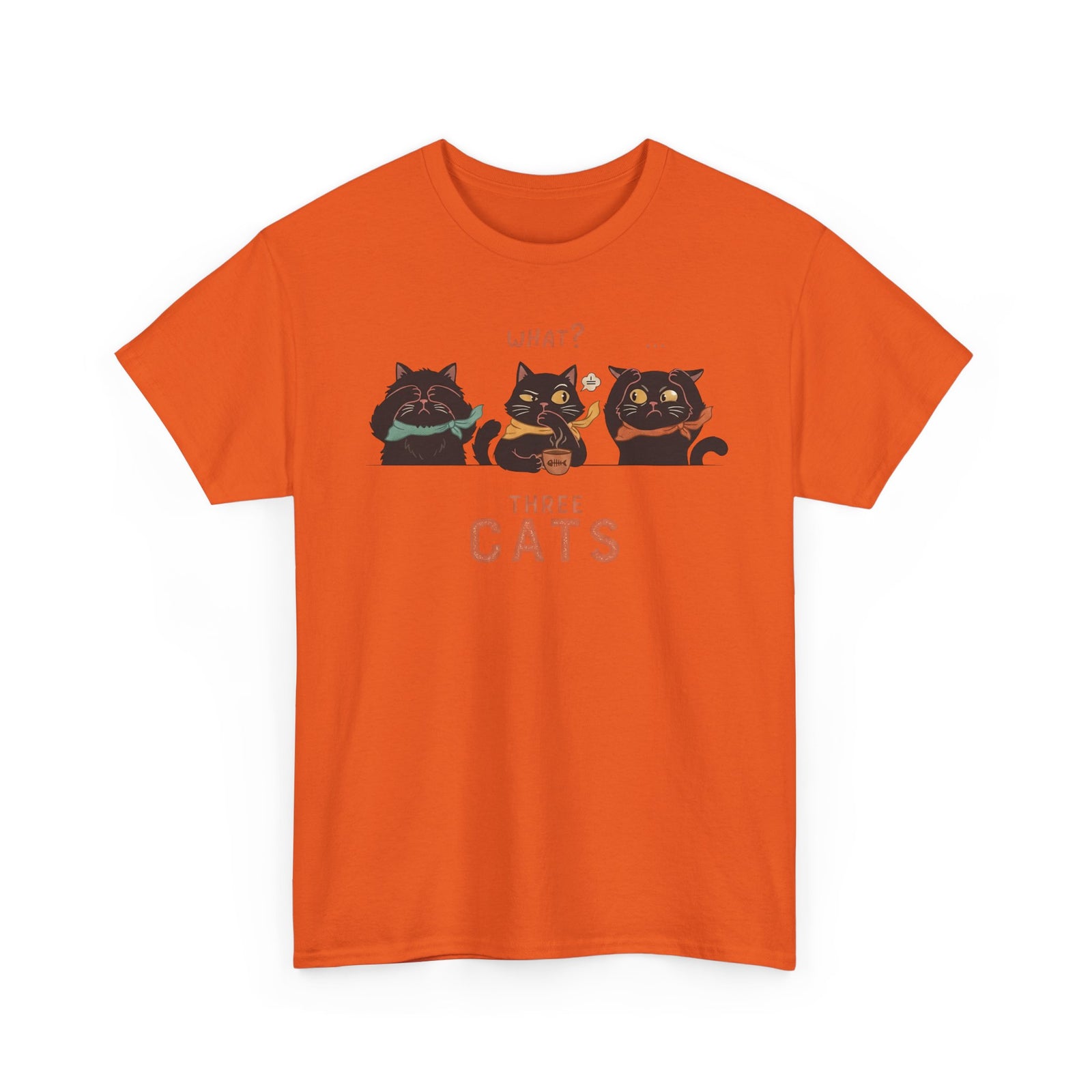 Three Wise Cats T-Shirt — Graphic Tee for Cat Lovers