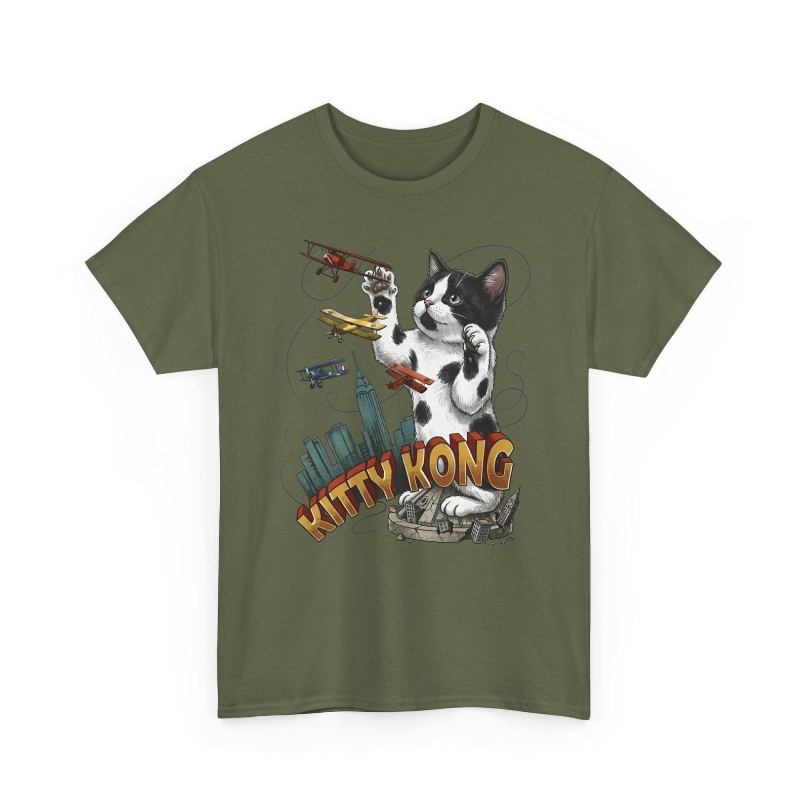 Kittie Kong Parody Cat T-Shirt — Funny Vintage-Style Cat Tee
