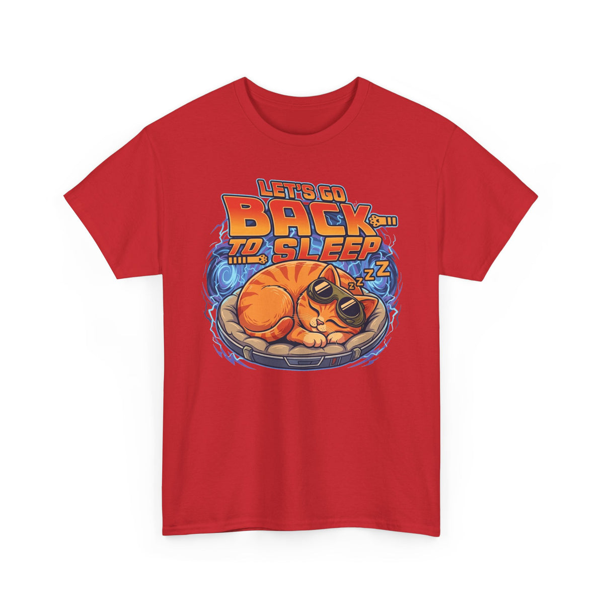 Back to Sleep Cat T-Shirt — Retro Sleepy Cat Graphic Tee