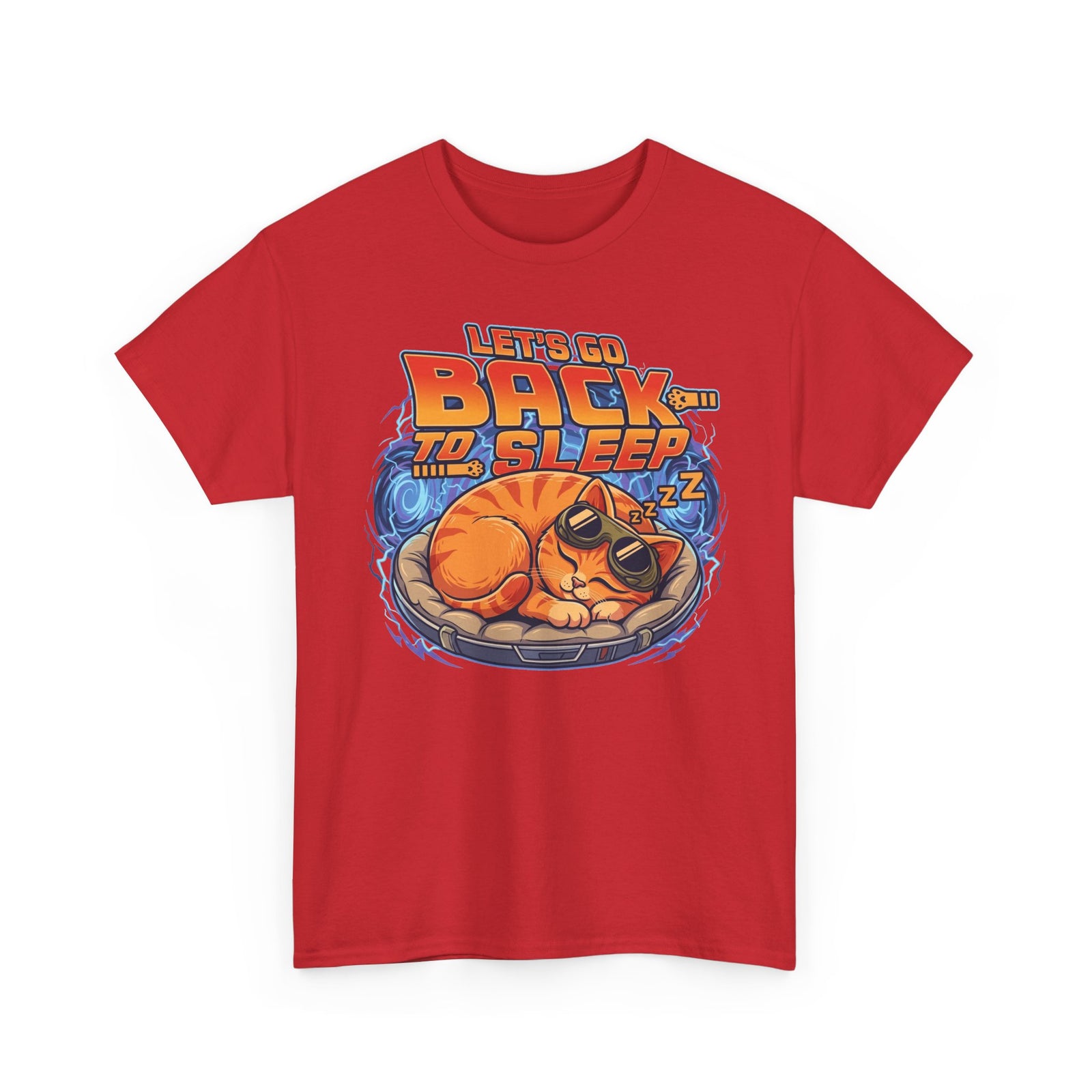 Back to Sleep Cat T-Shirt — Retro Sleepy Cat Graphic Tee