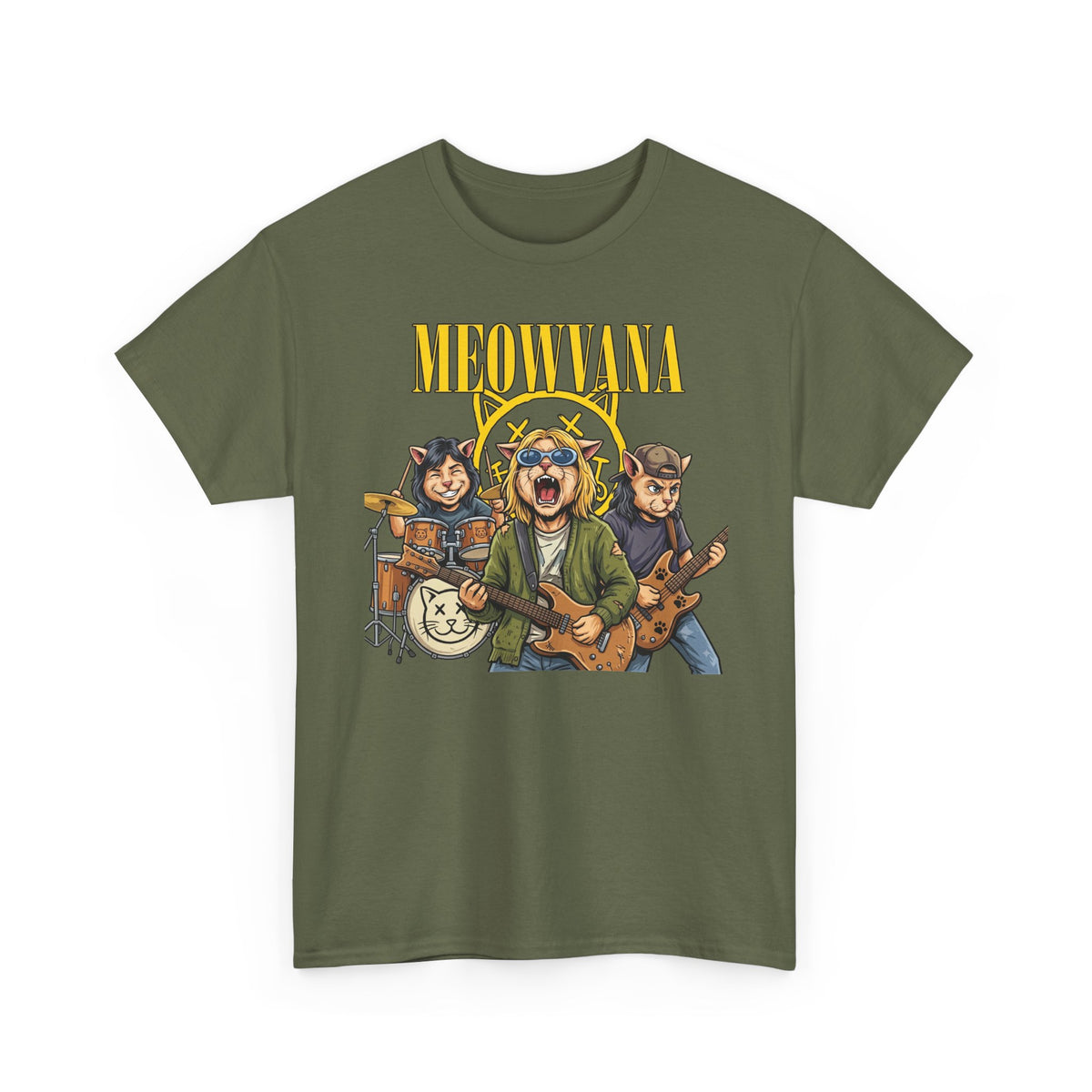 Meownirvana Cat Rock Band Tee