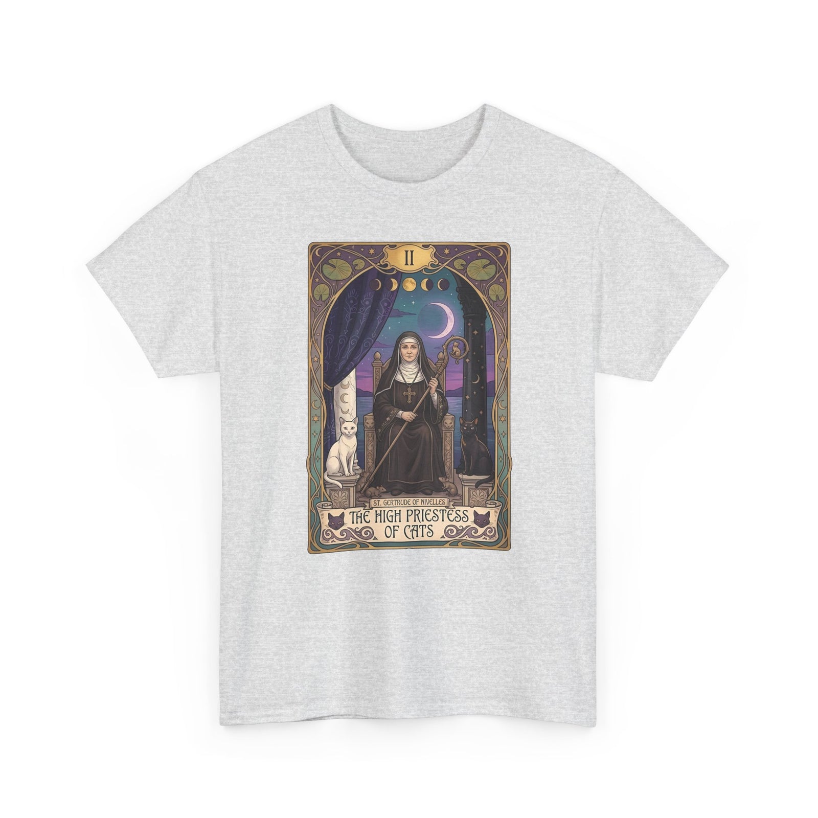 High Priestess of Cats T-Shirt — Mystical Cat Lover Tee