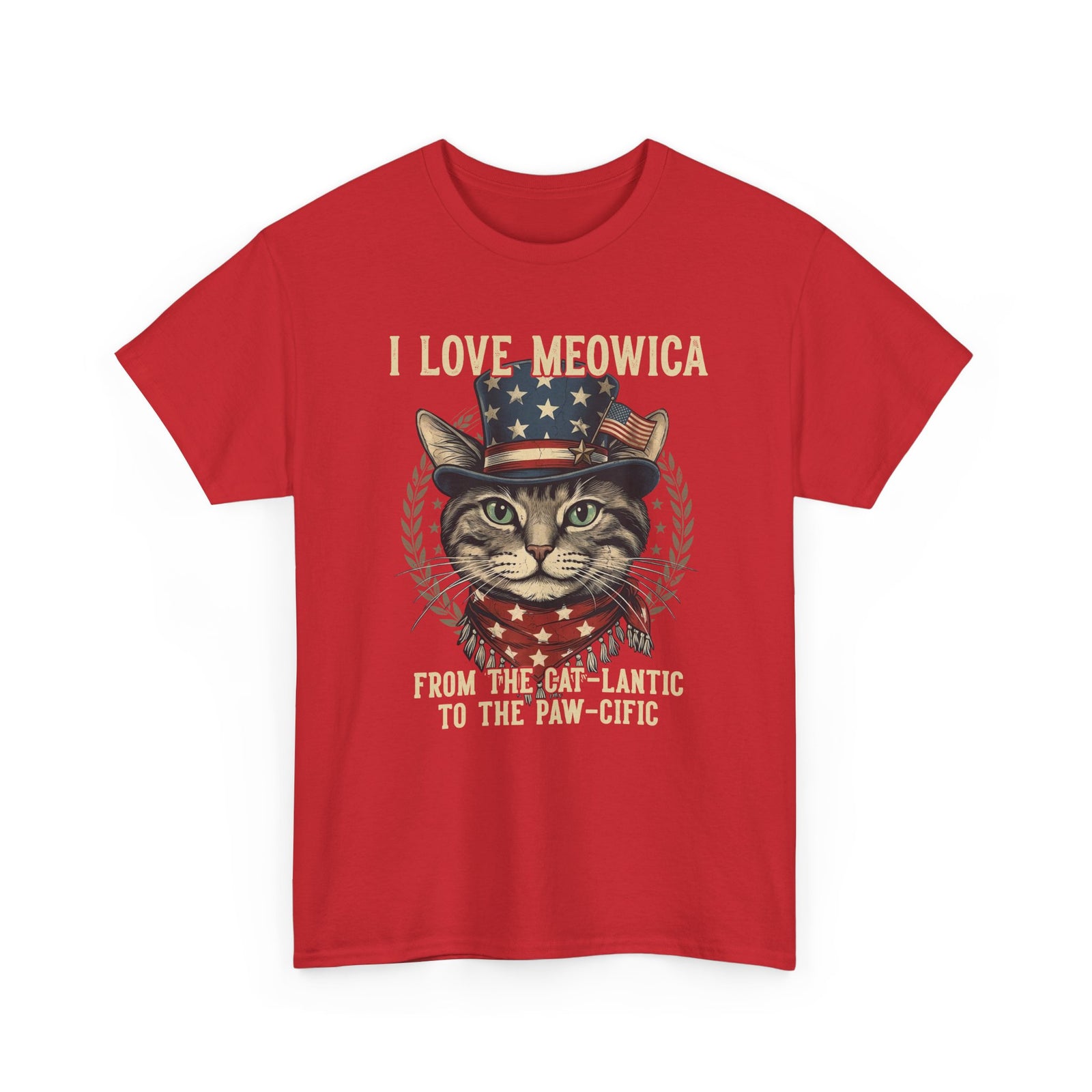 I Love MEOWICA Cat T-Shirt — From the Cat-lantic to the Paw-cific