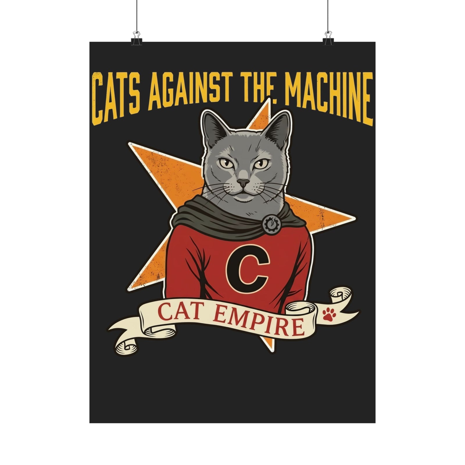 Cat Against the Machine Poster — Cat Empire Graphic Poster