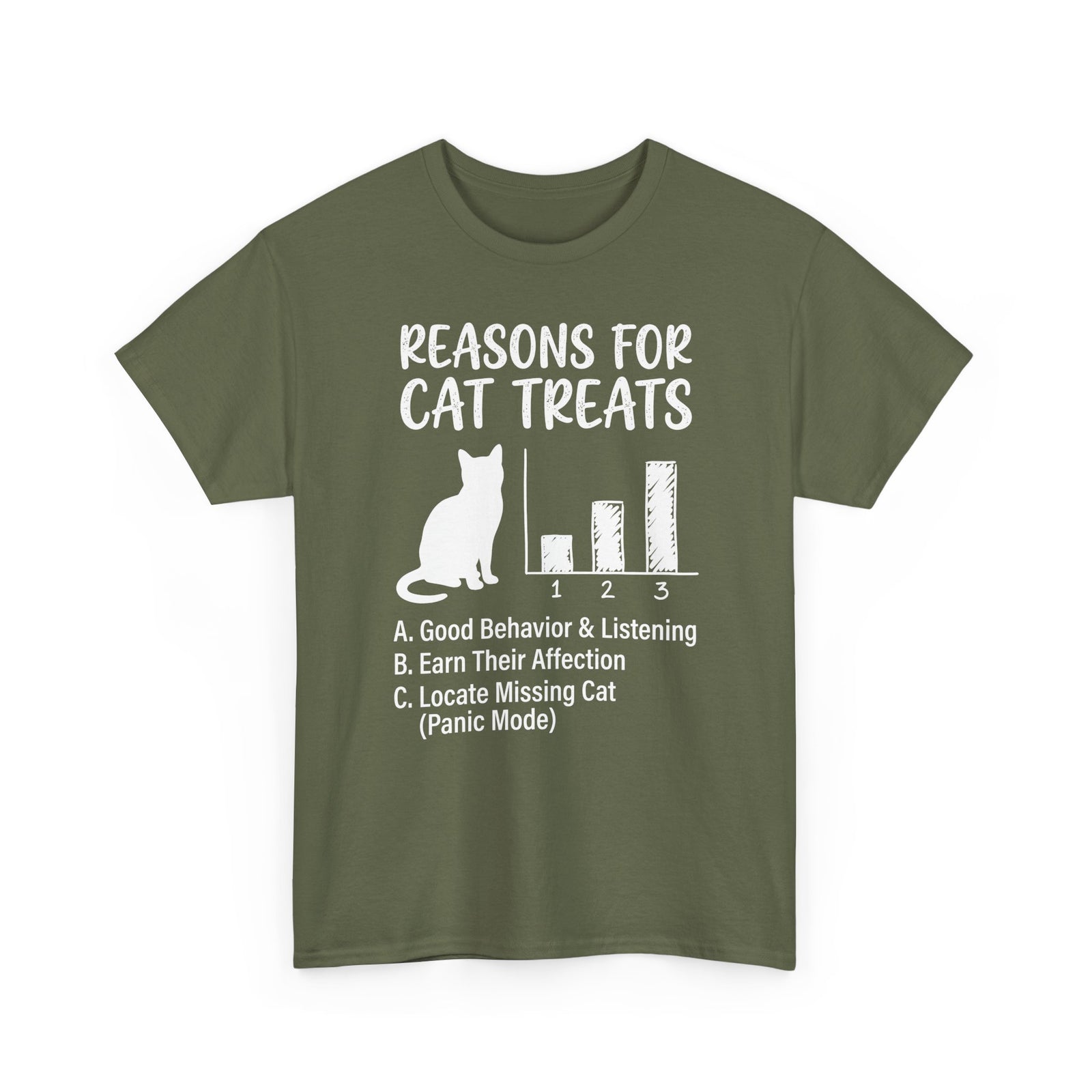 Reasons For Cat Treats T-Shirt — Cute Cat Lover Tee
