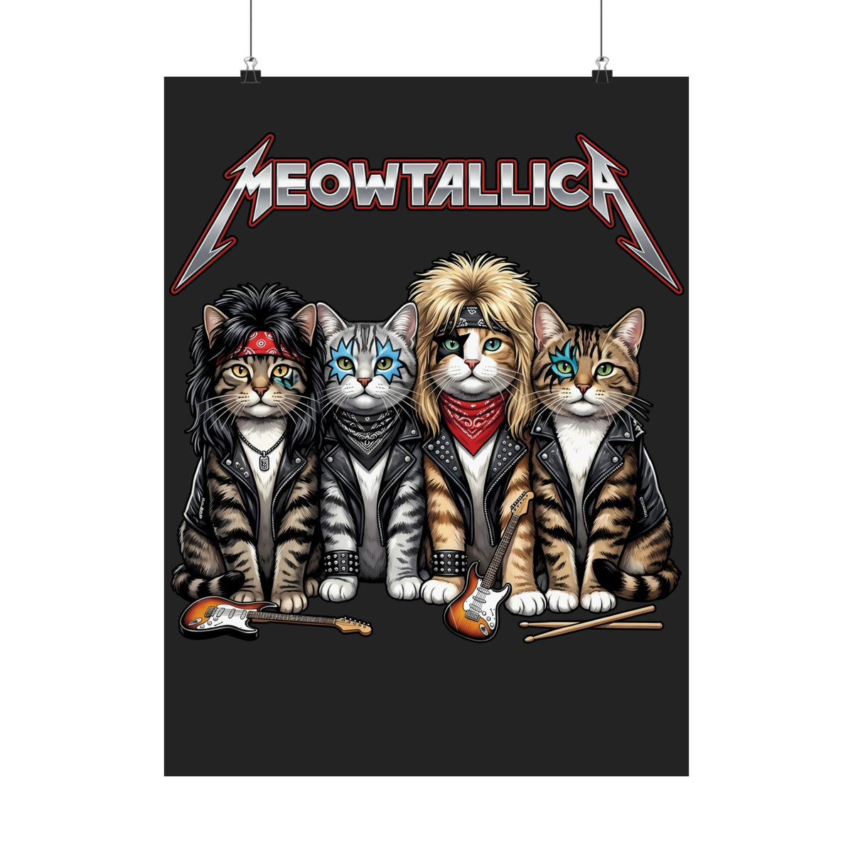 Meowtallica Heavy Metal Cat Poster