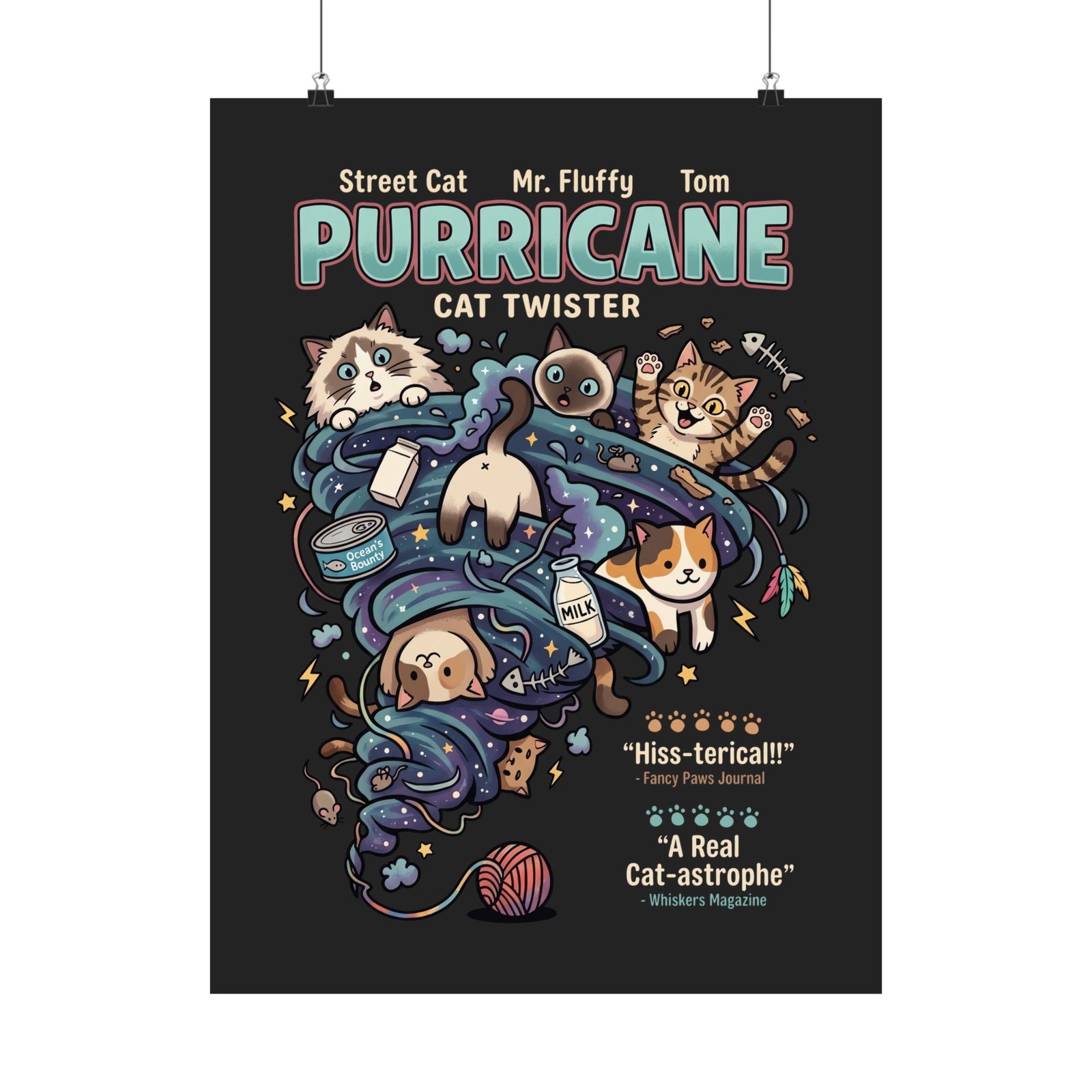 Purricane Funny Cat Poster
