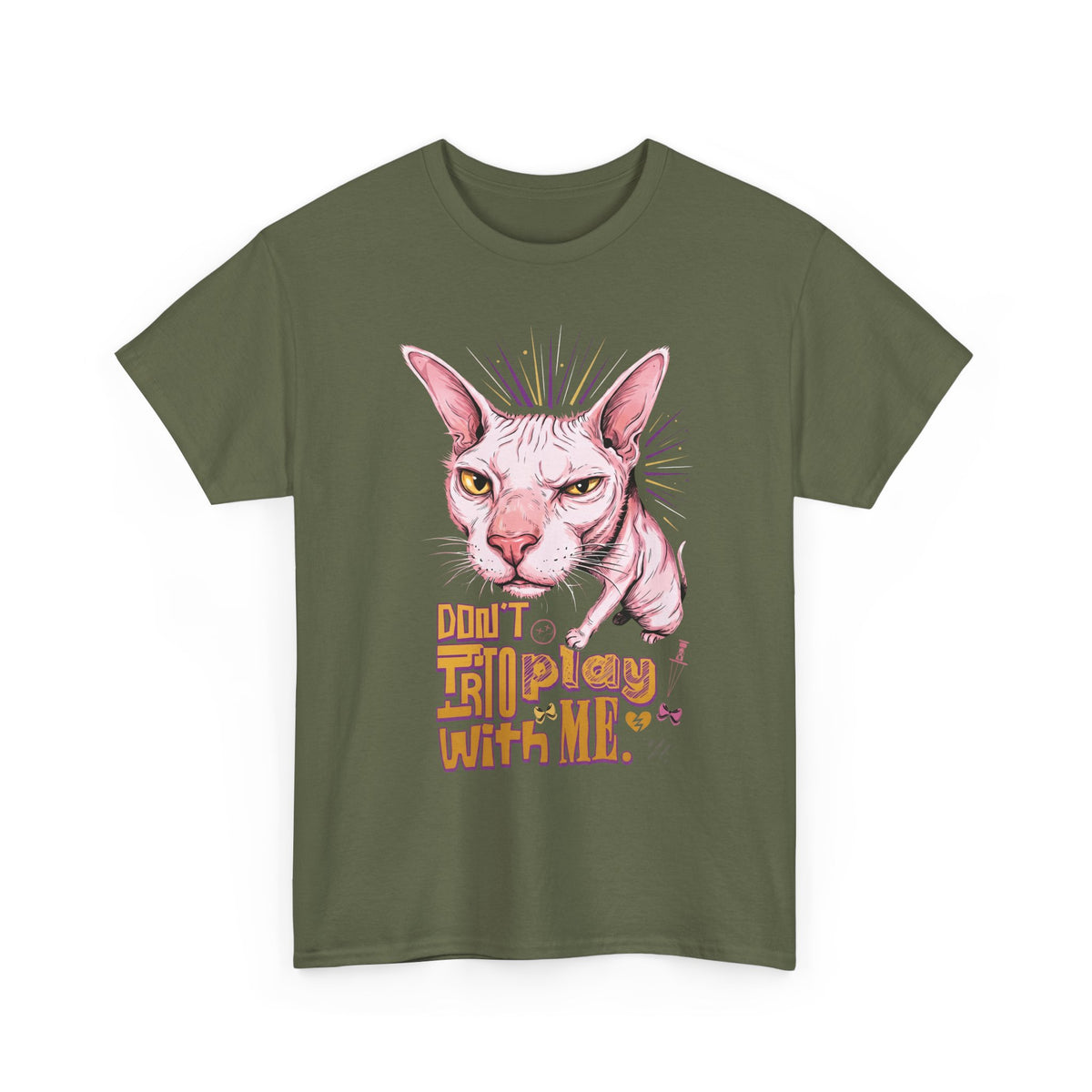 Don't Try To Play With Me T-Shirt — Funny Angry Sphynx Cat Graphic Tee