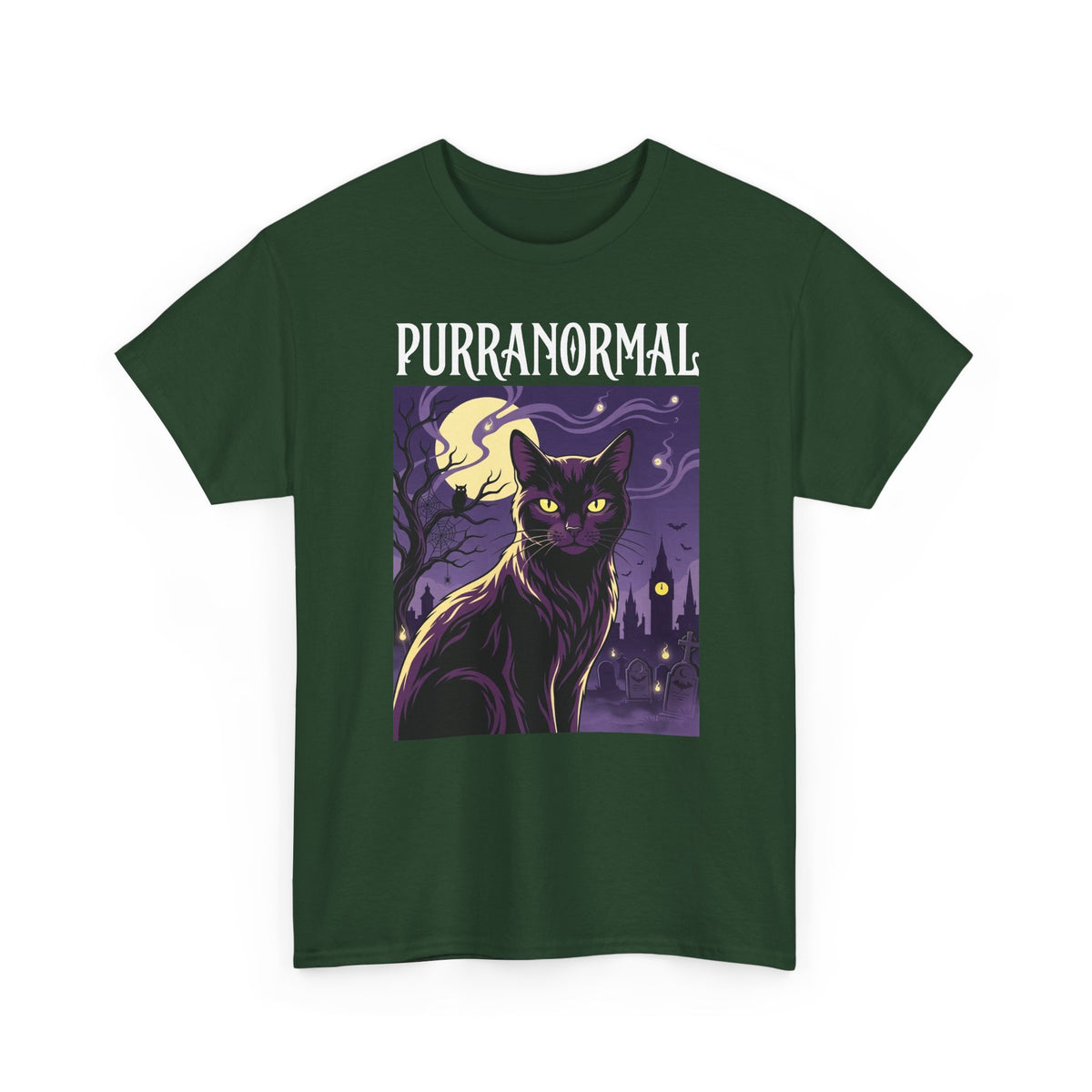 Purranormal Cat T-Shirt — Paranormal Cat Spooky Cat Graphic Tee