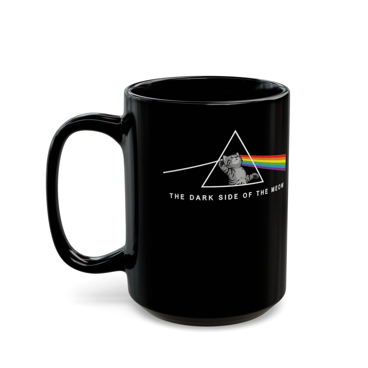 The Dark Side of Meow Black Mug Cat Humor Mug