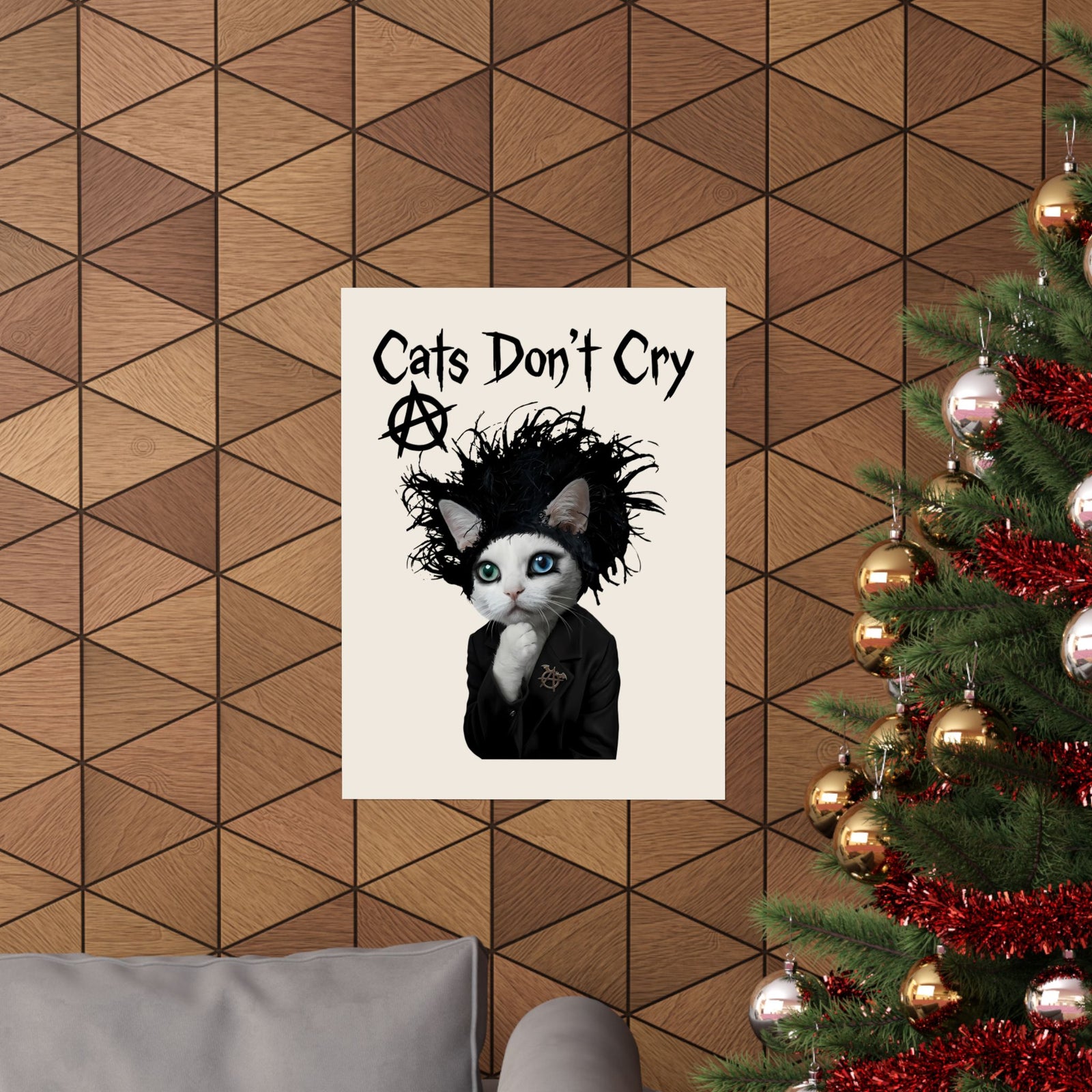 Cats Don't Cry Poster — Funny Cat Lover Poster